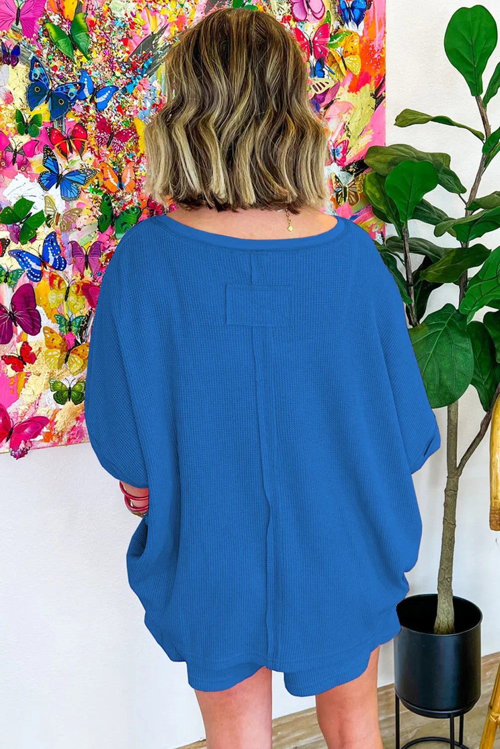 Waffle Blue Short SET - SALE
