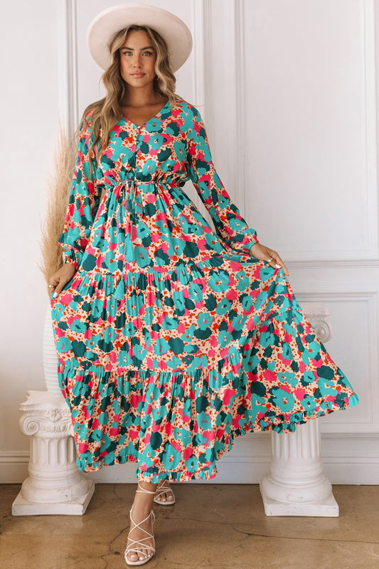 Floral Maxi Boho Dress - sale