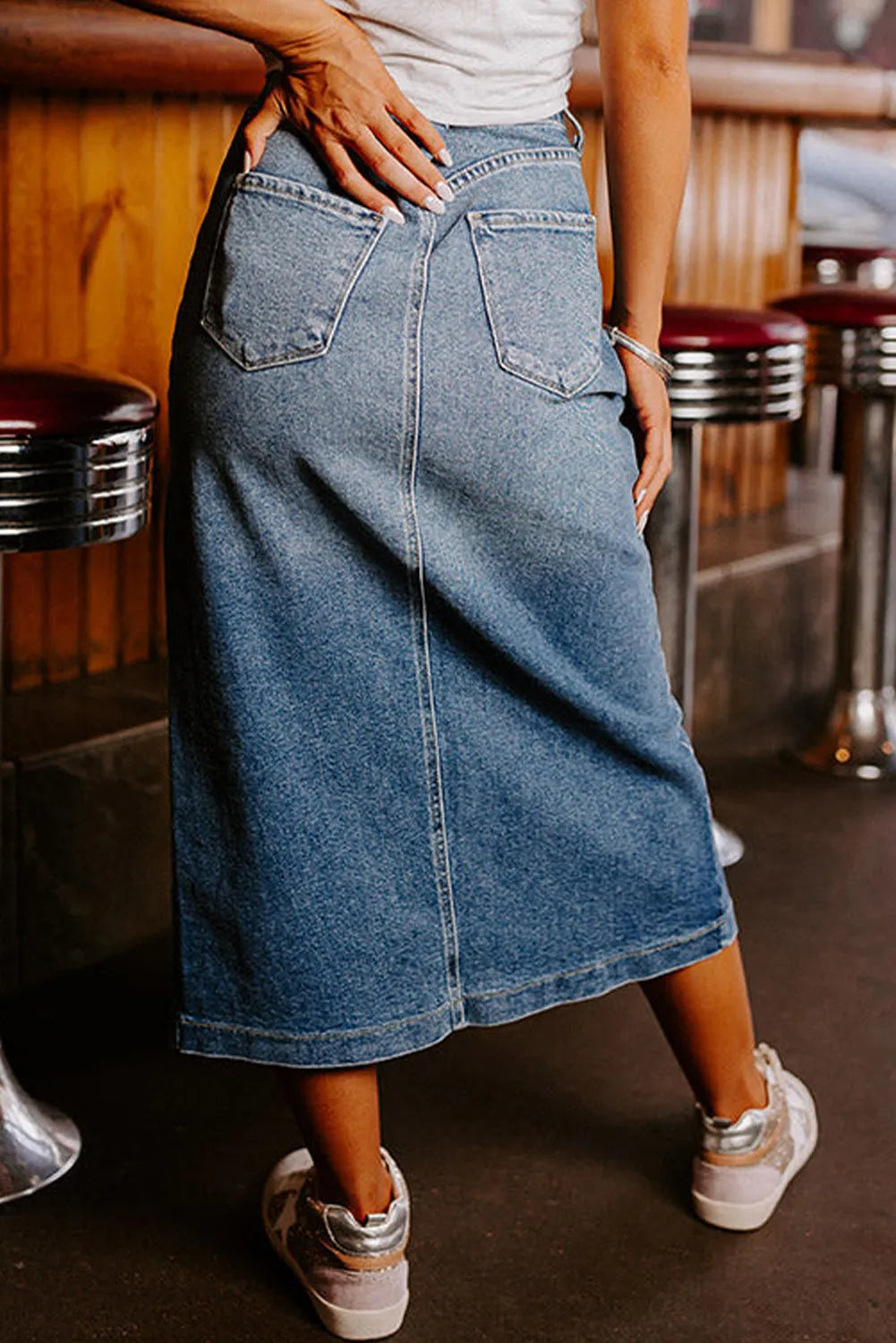 Midi Denim Skirt