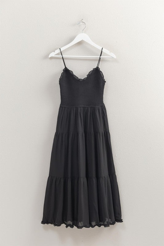 Diana Black Chiffon Dress
