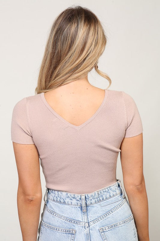 Sassy V-Neck Crop Top