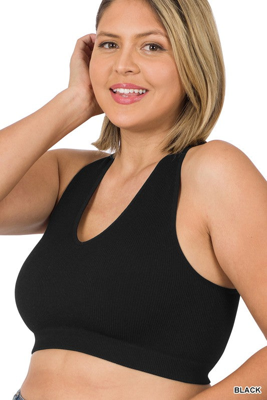 Ribbed Crop Tank/Bra