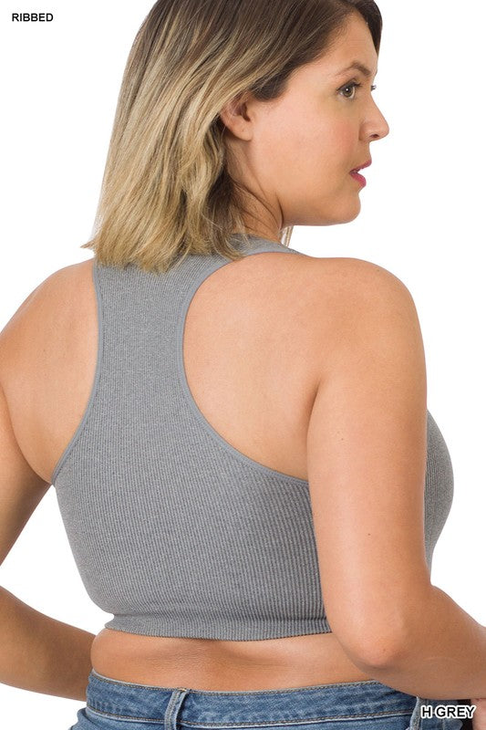 Ribbed Crop Tank/Bra