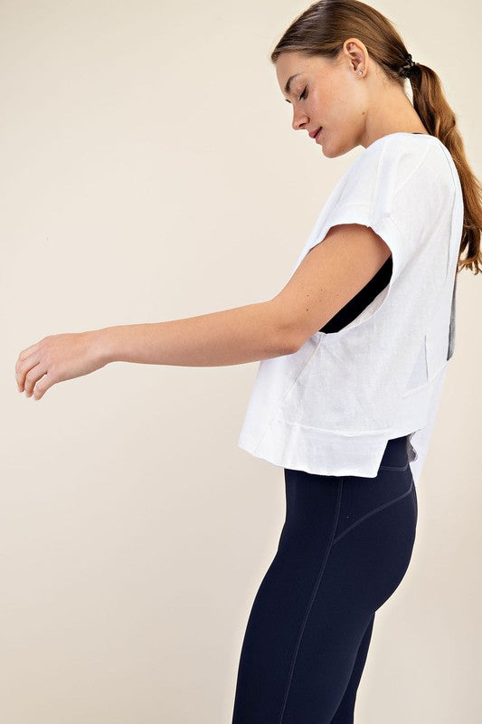 Slub Open Back Top