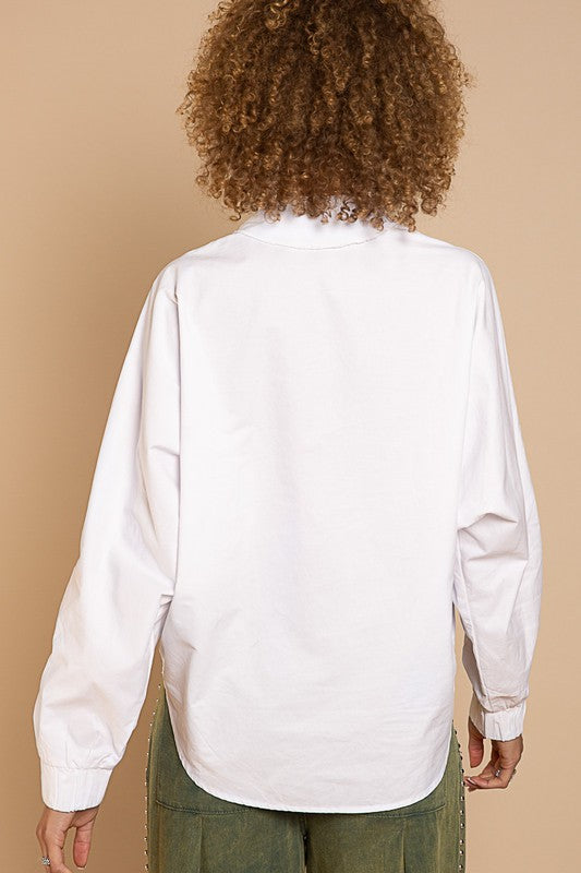 White Poplin Shirt - Sale