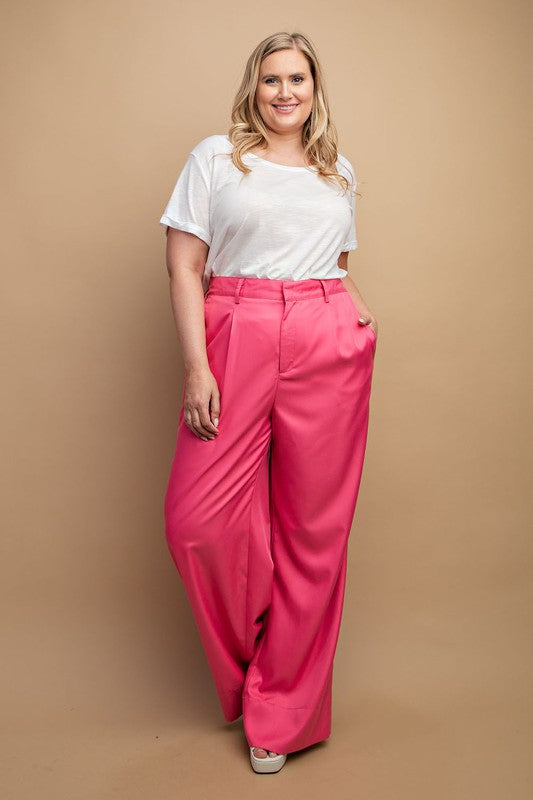 Magenta Wide Leg Pant