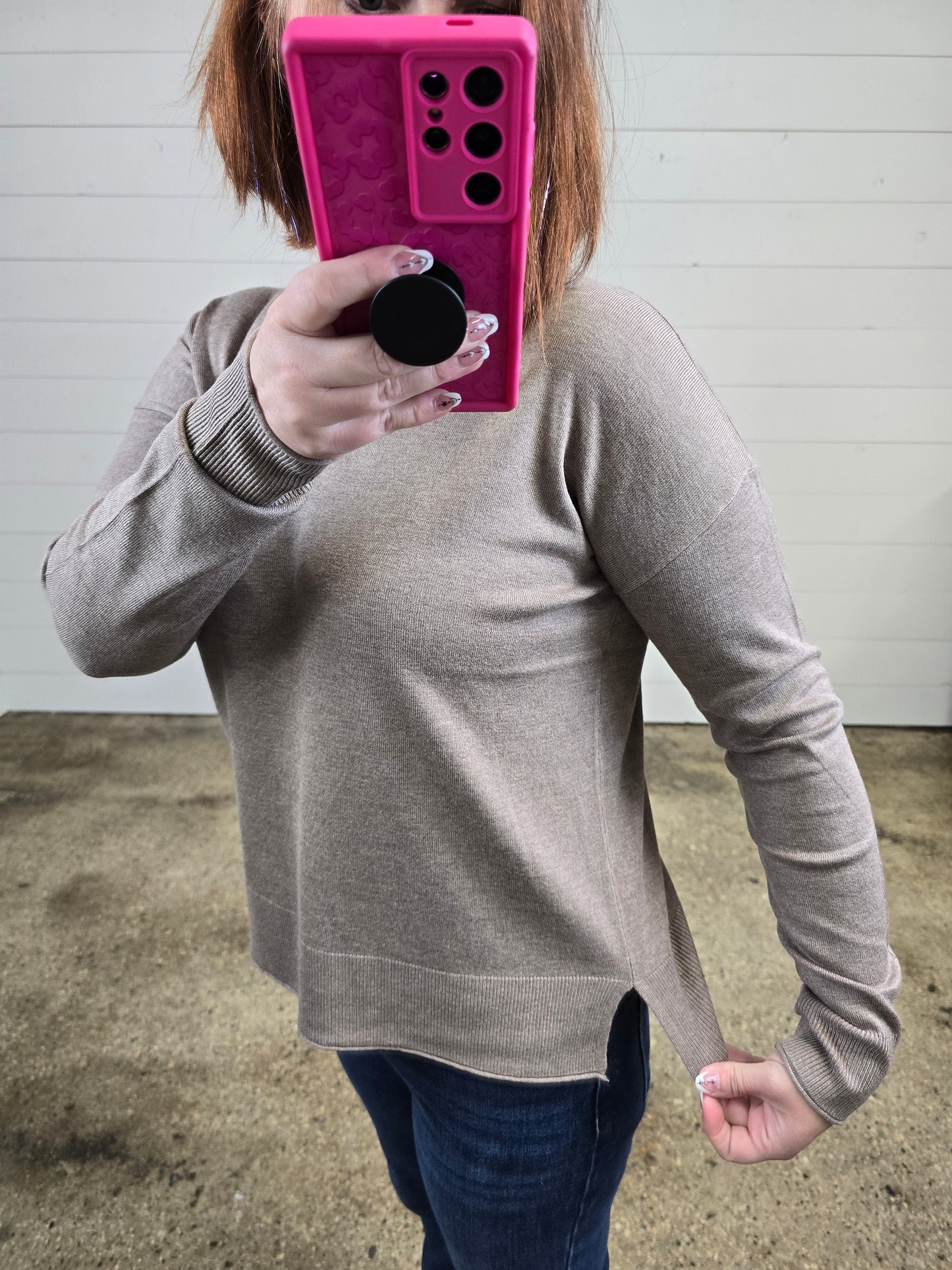 Casual V Neck Sweater - sale