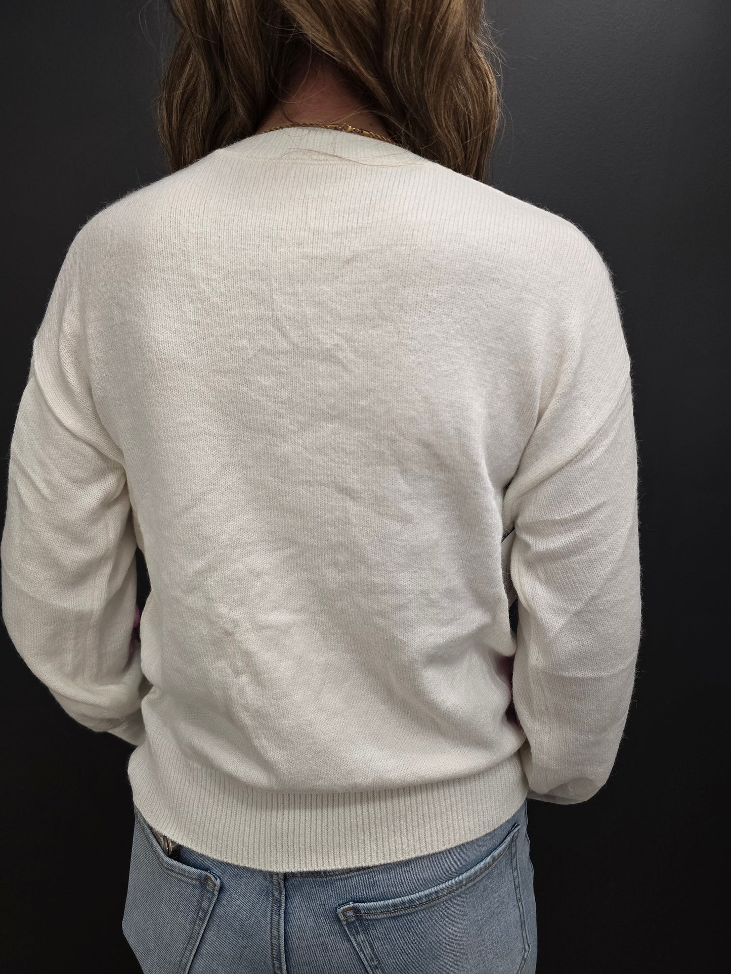 White Floral Sweater - SALE