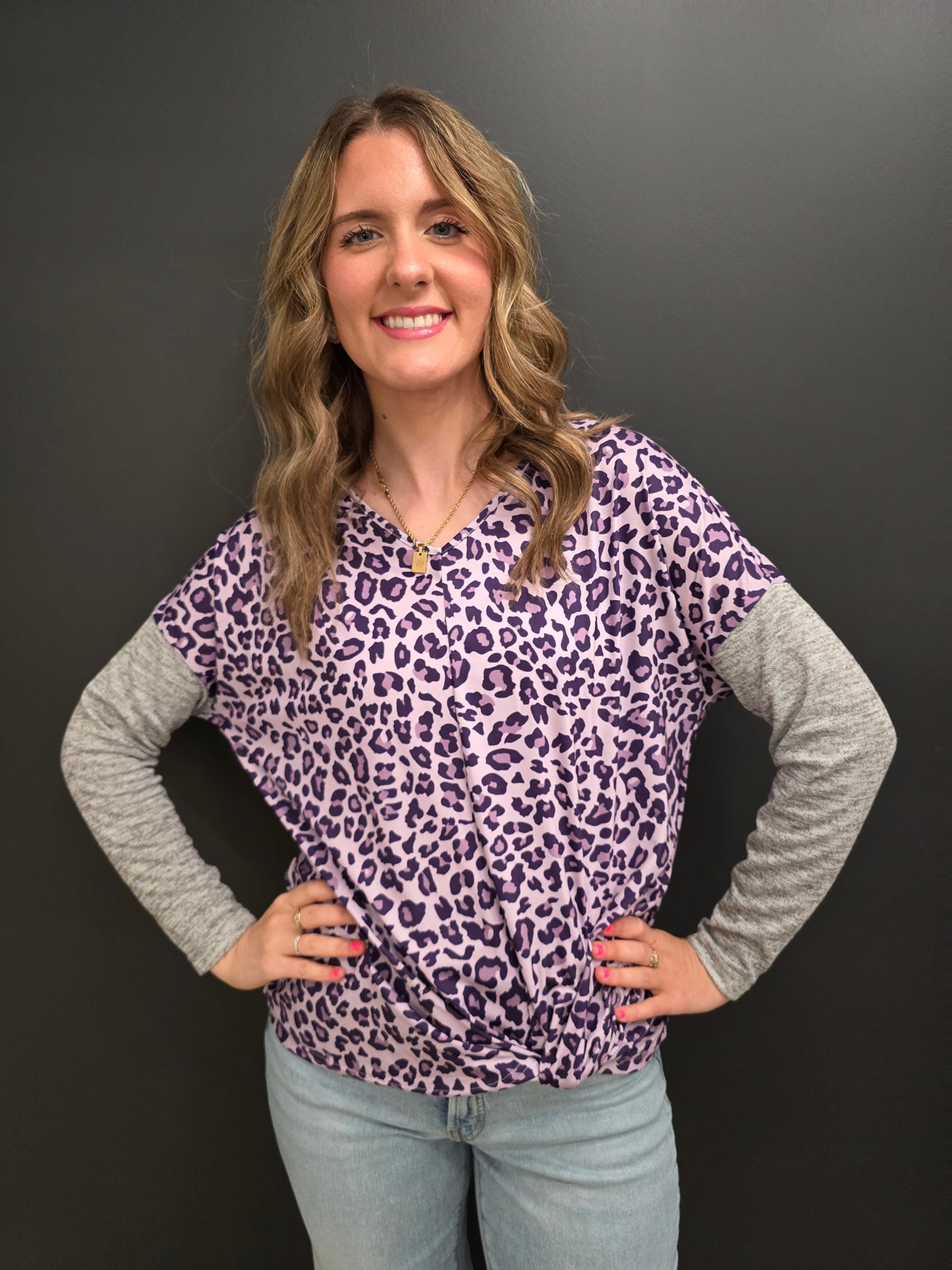 Purple Leopard Long Sleeve - sale