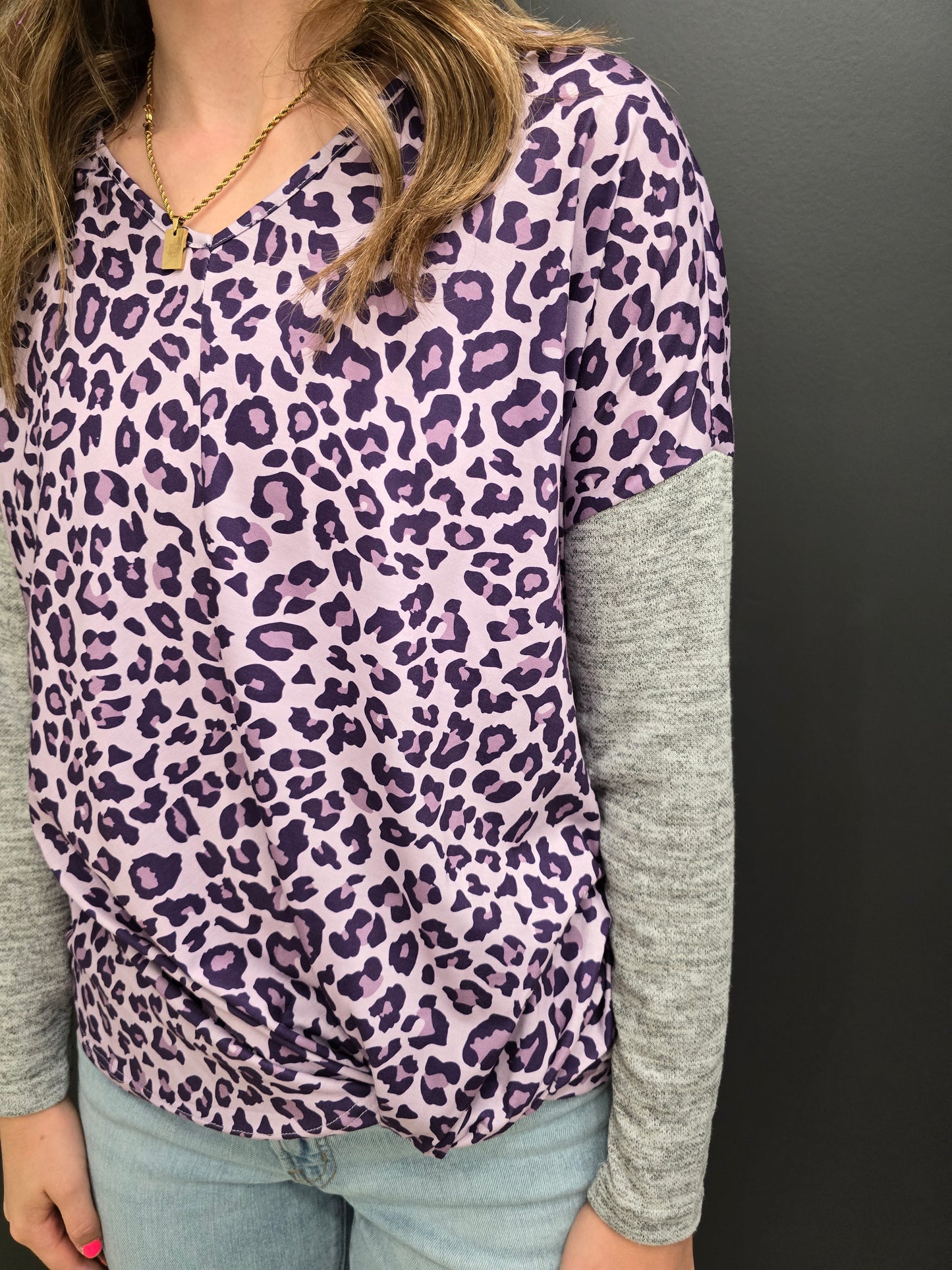 Purple Leopard Long Sleeve - sale