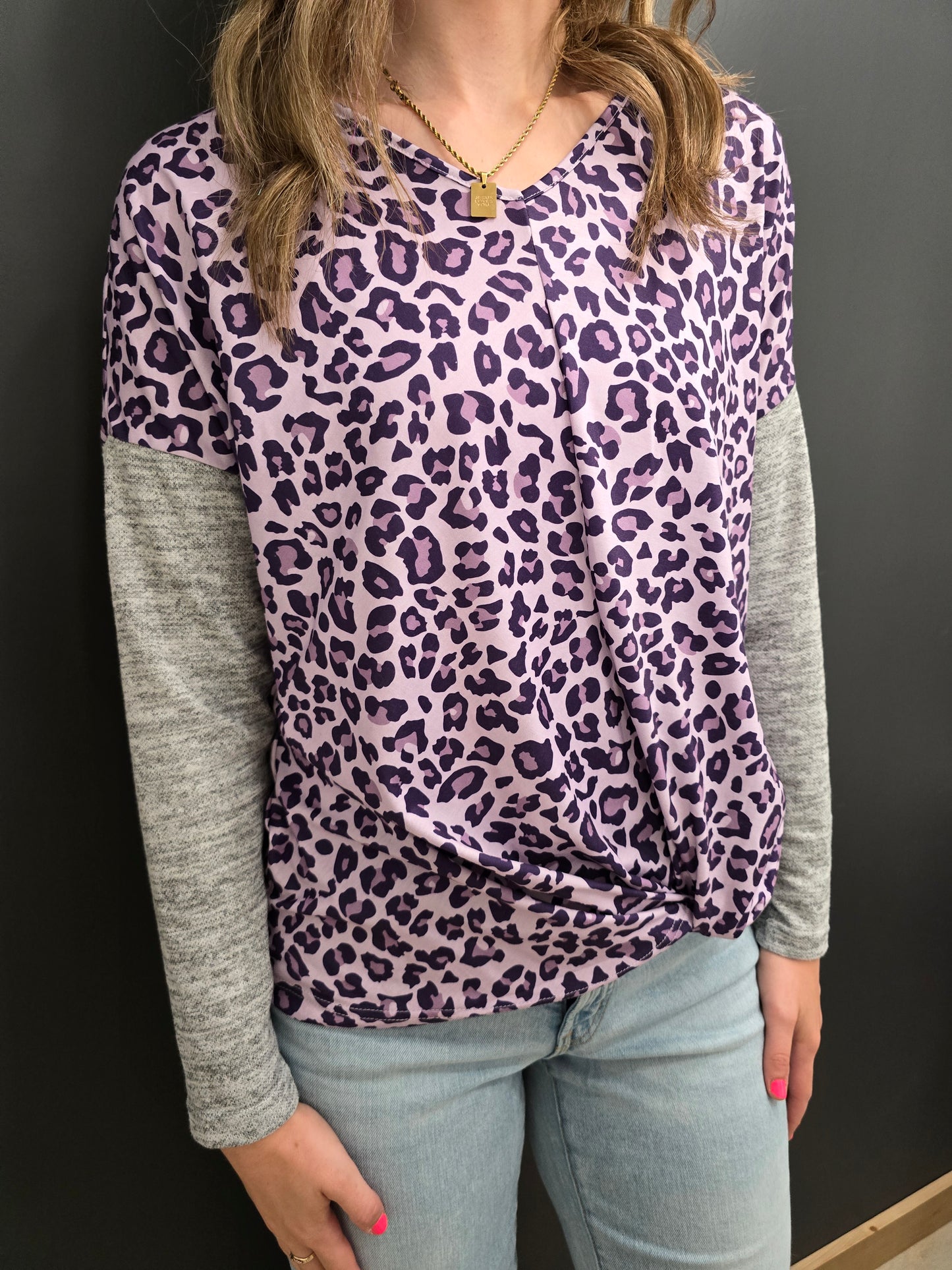 Purple Leopard Long Sleeve - sale