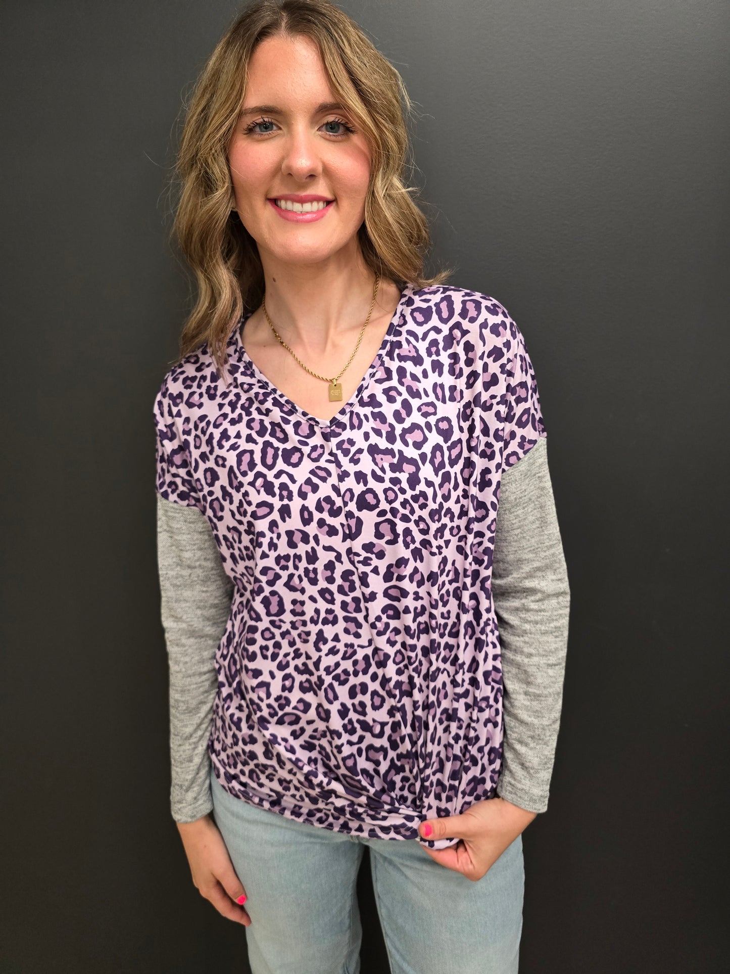 Purple Leopard Long Sleeve - sale