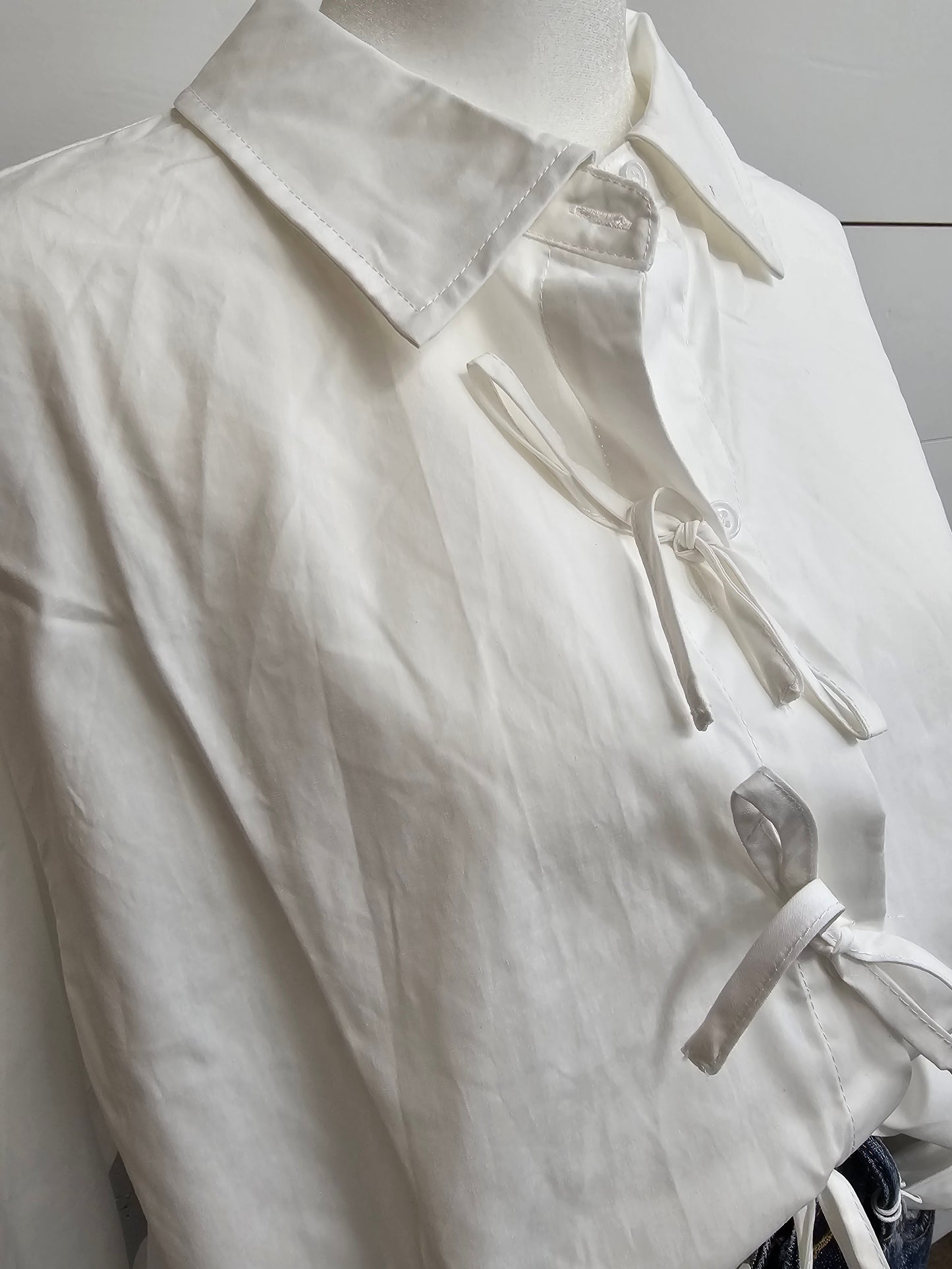 Bow White Blouse