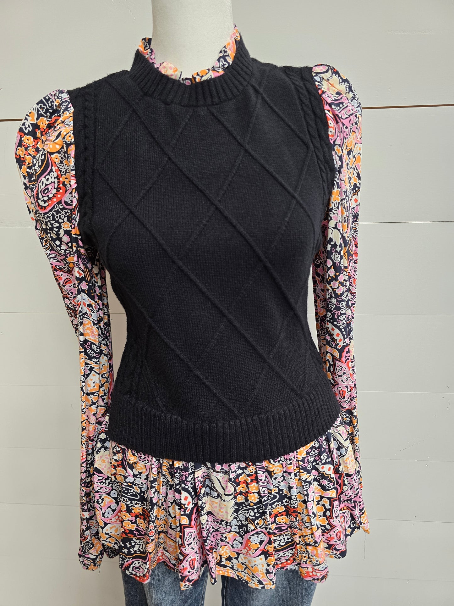 Peplum Floral Top - SALE