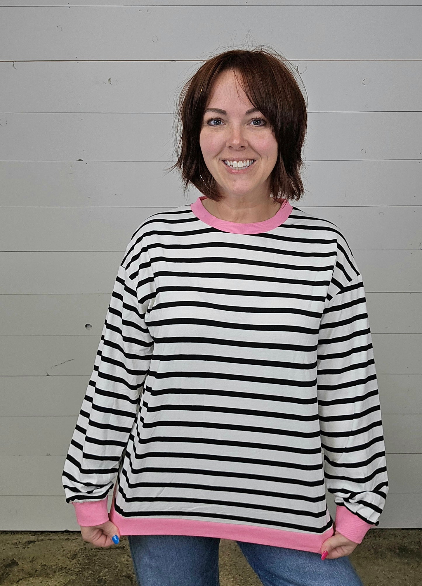 Black Stripe Top - SALE