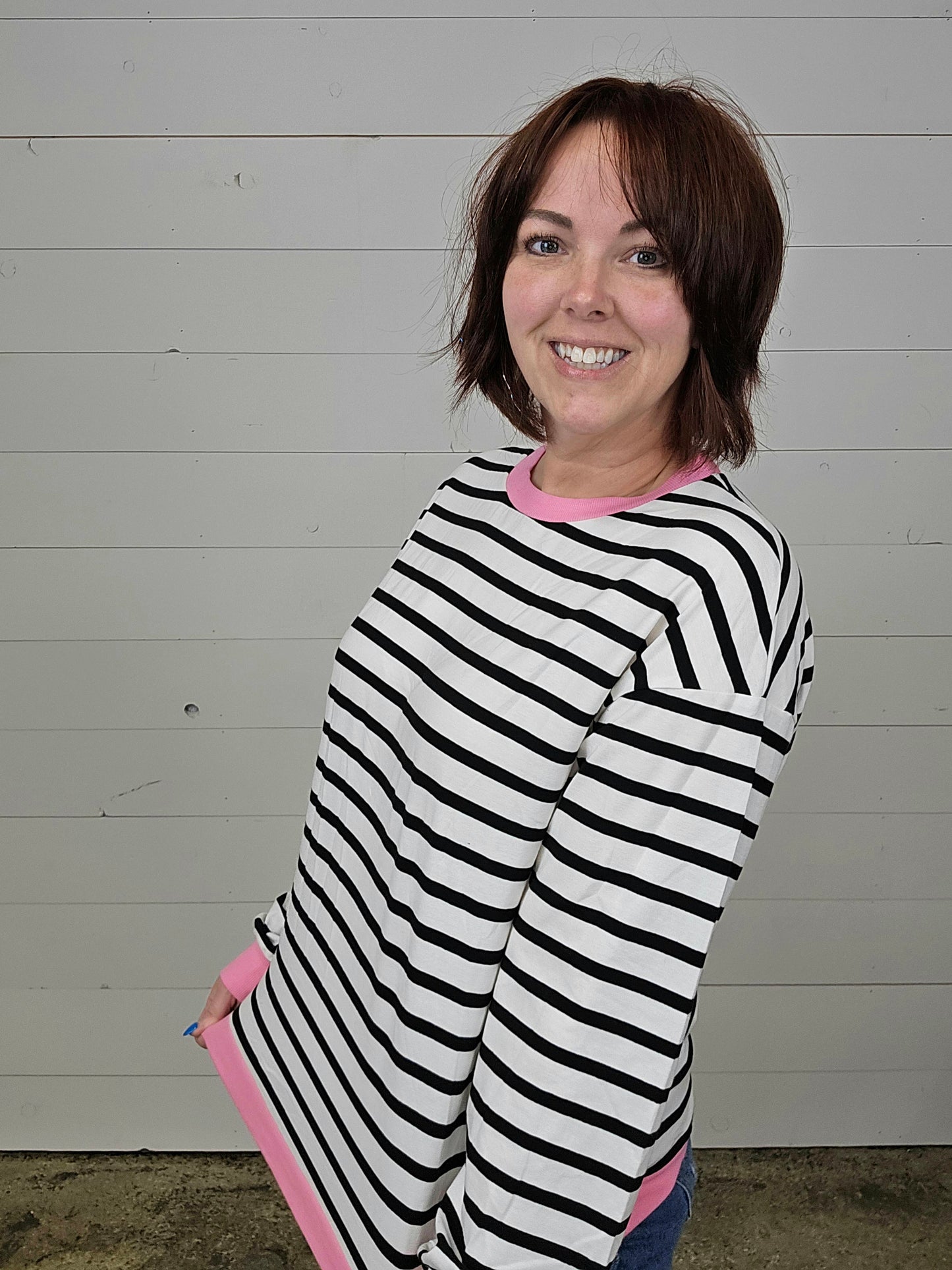 Black Stripe Top - SALE