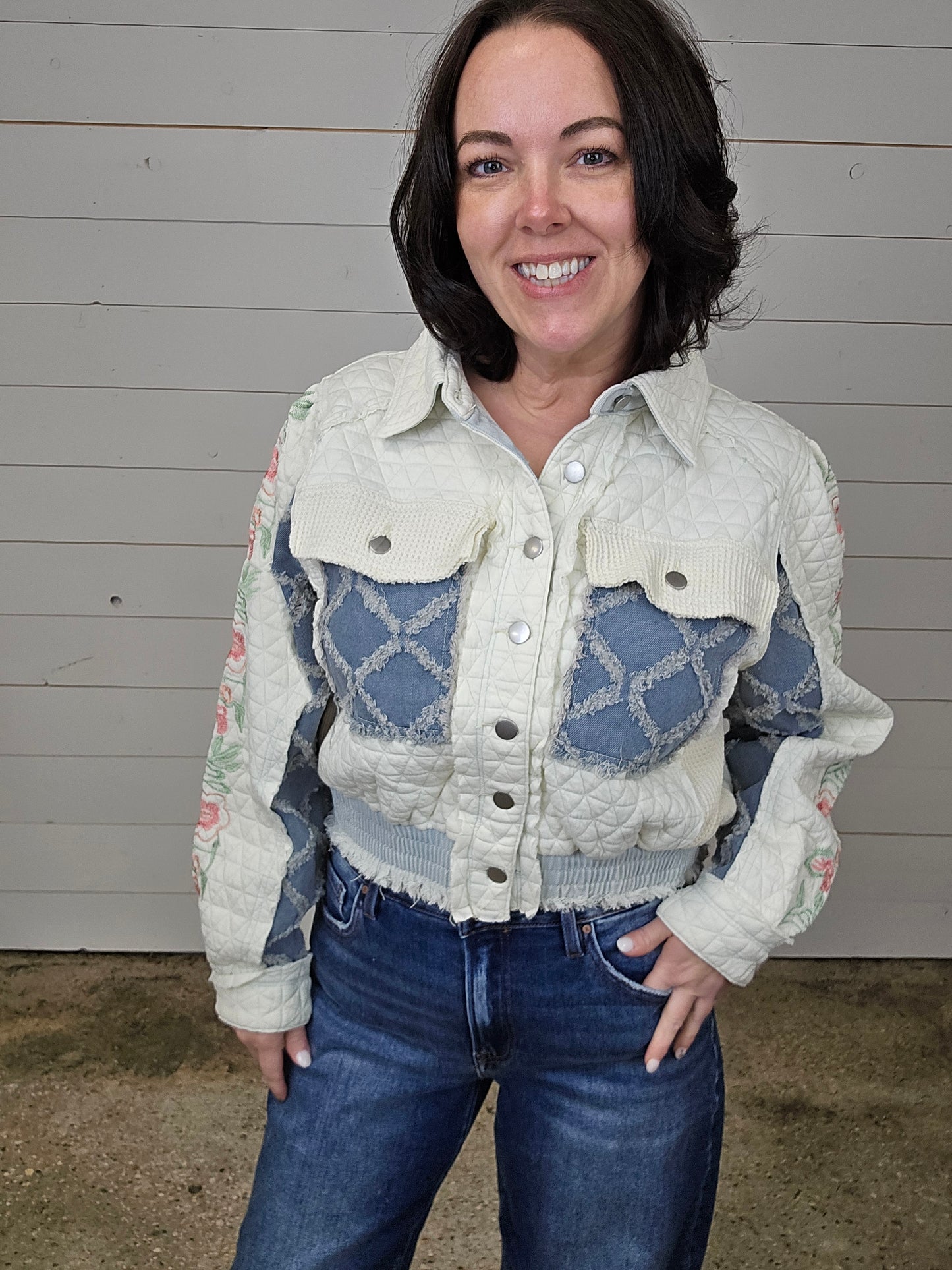 Ivory Quilted Jacket