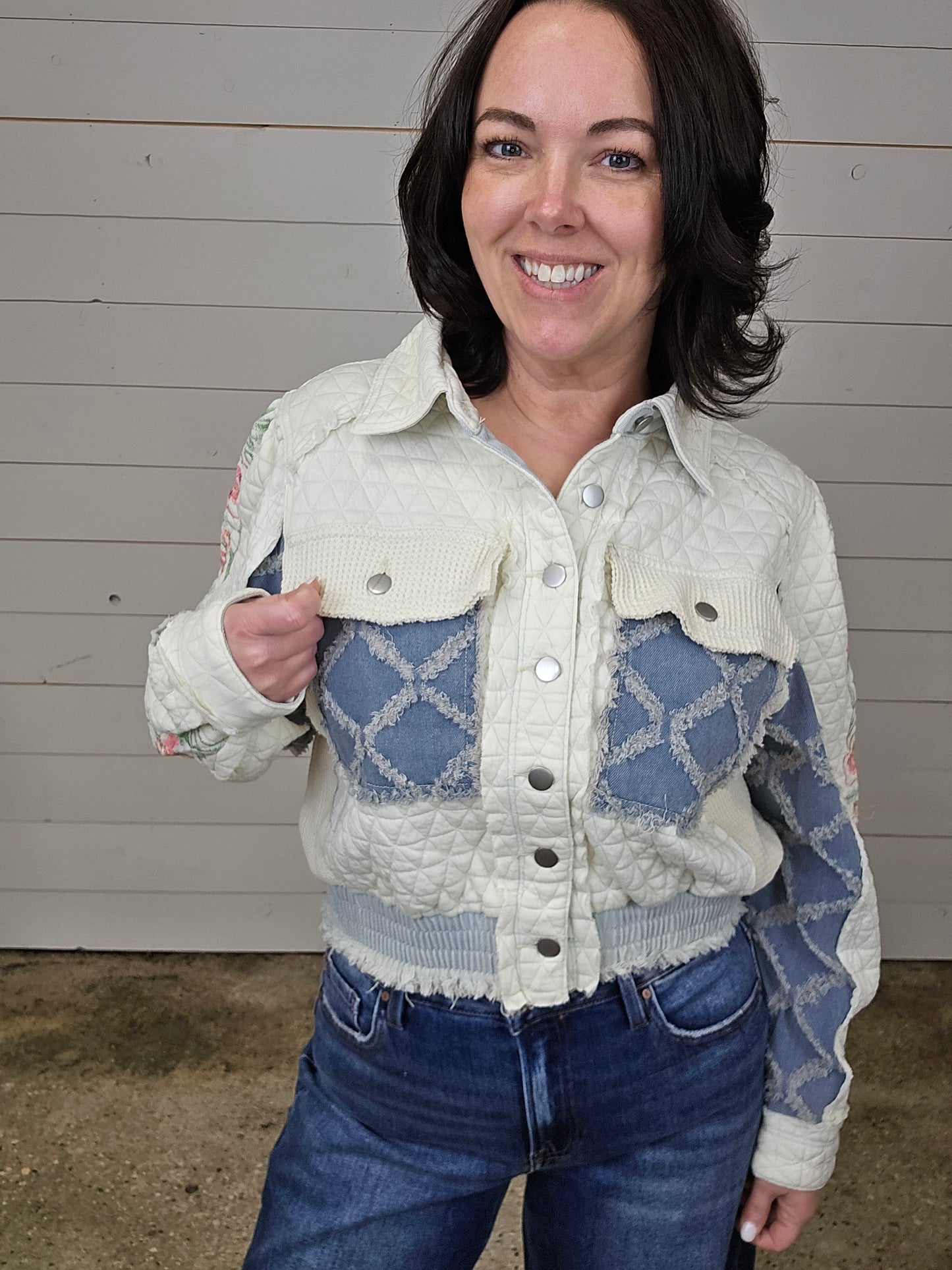 Ivory Quilted Jacket