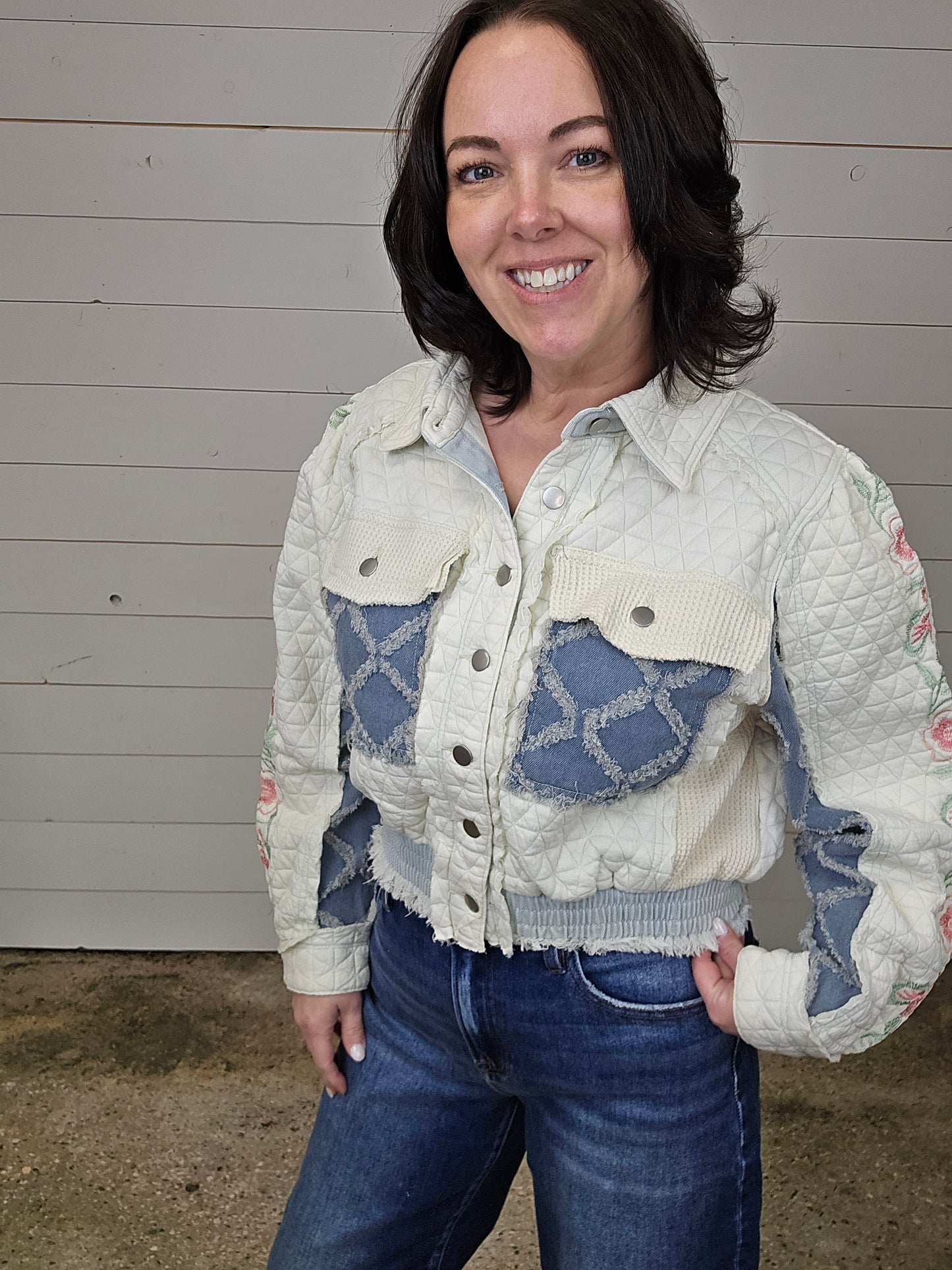 Ivory Quilted Jacket
