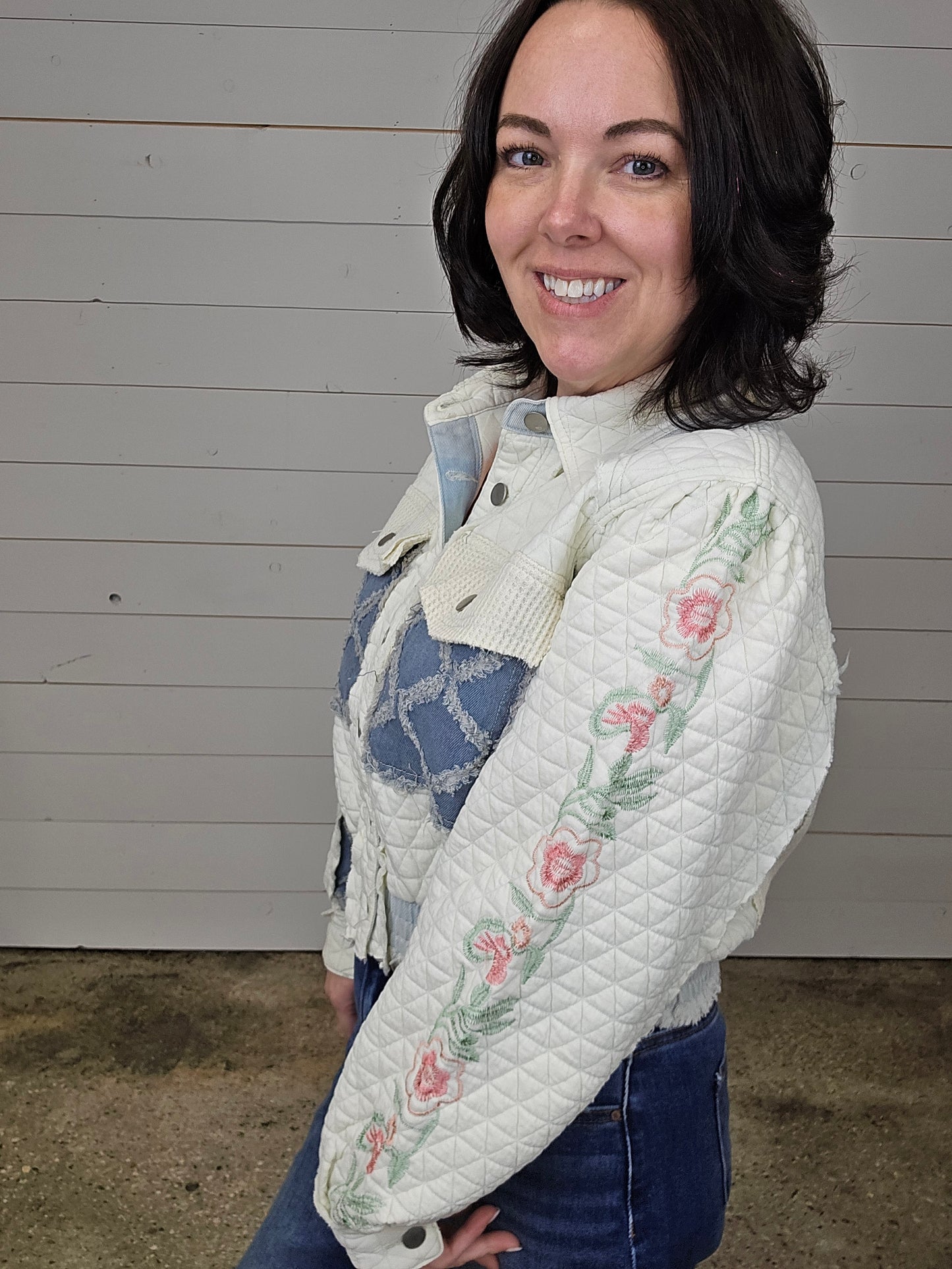 Ivory Quilted Jacket