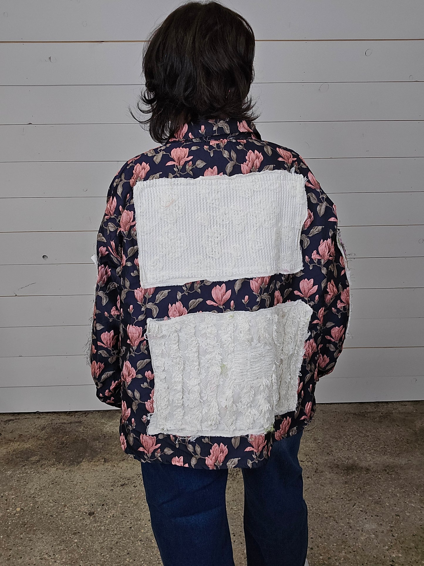 Navy Jacquard Shacket