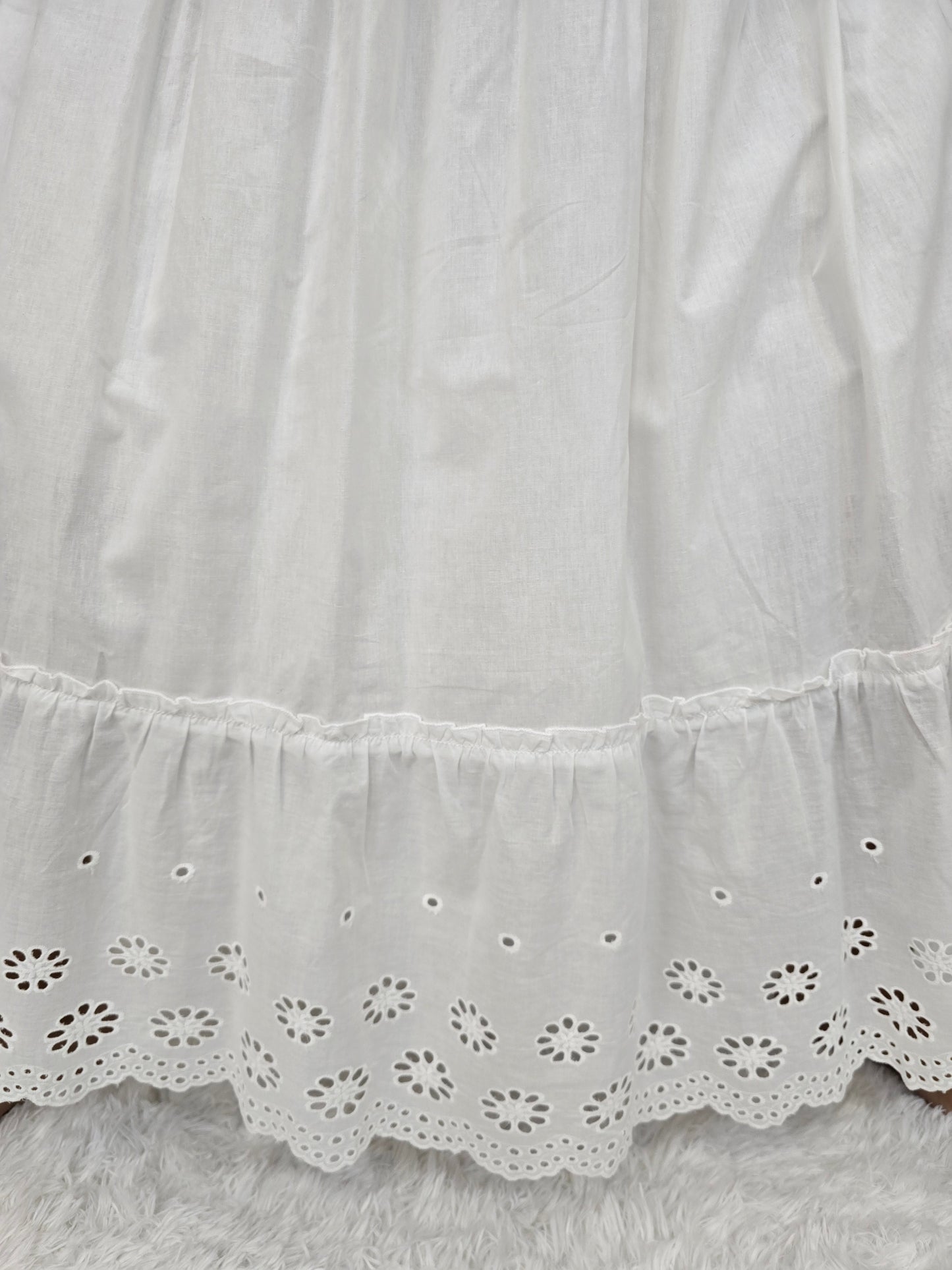Wrenley White Eyelet Skirt