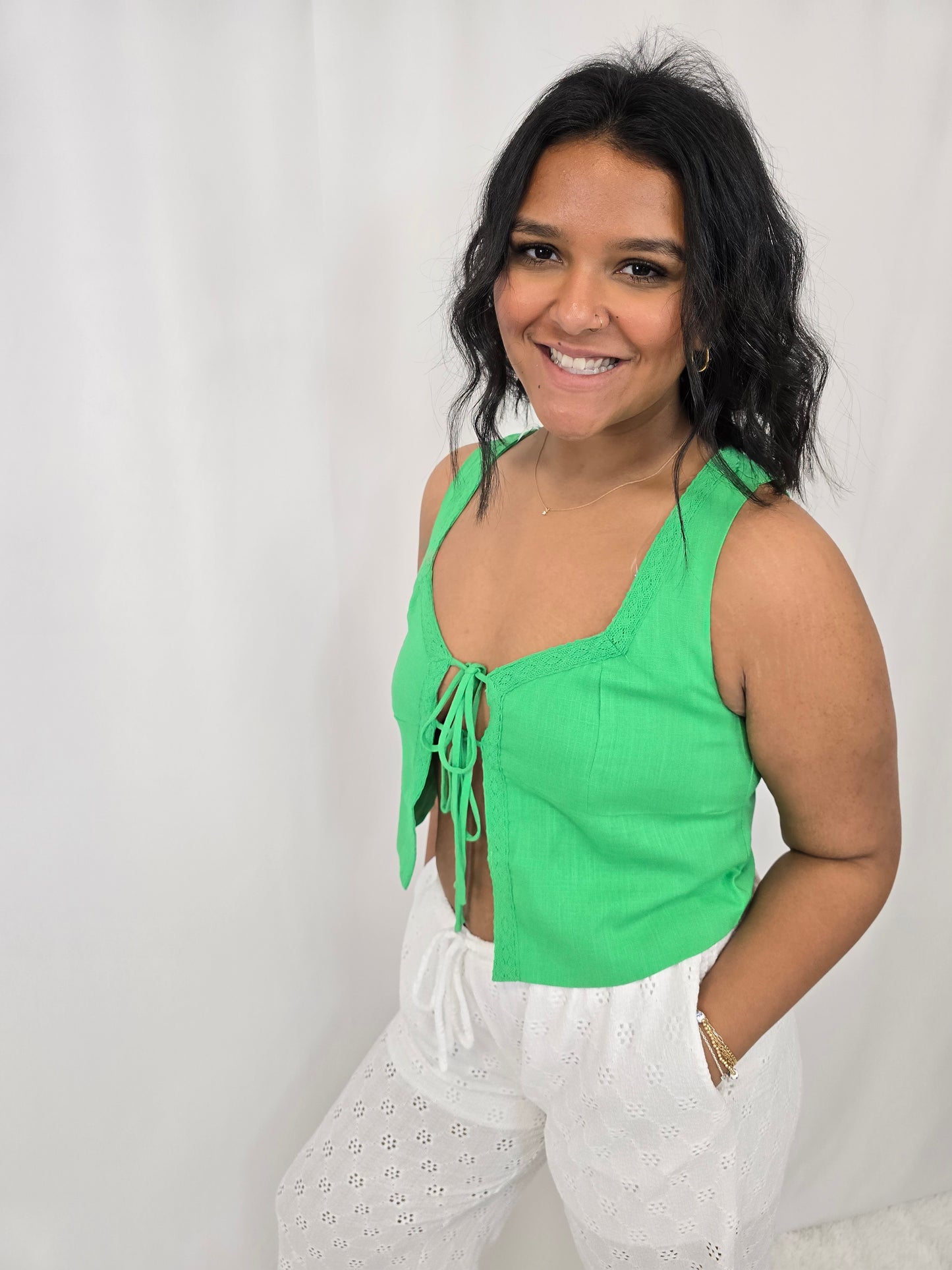 Greta Linen Top - SALE
