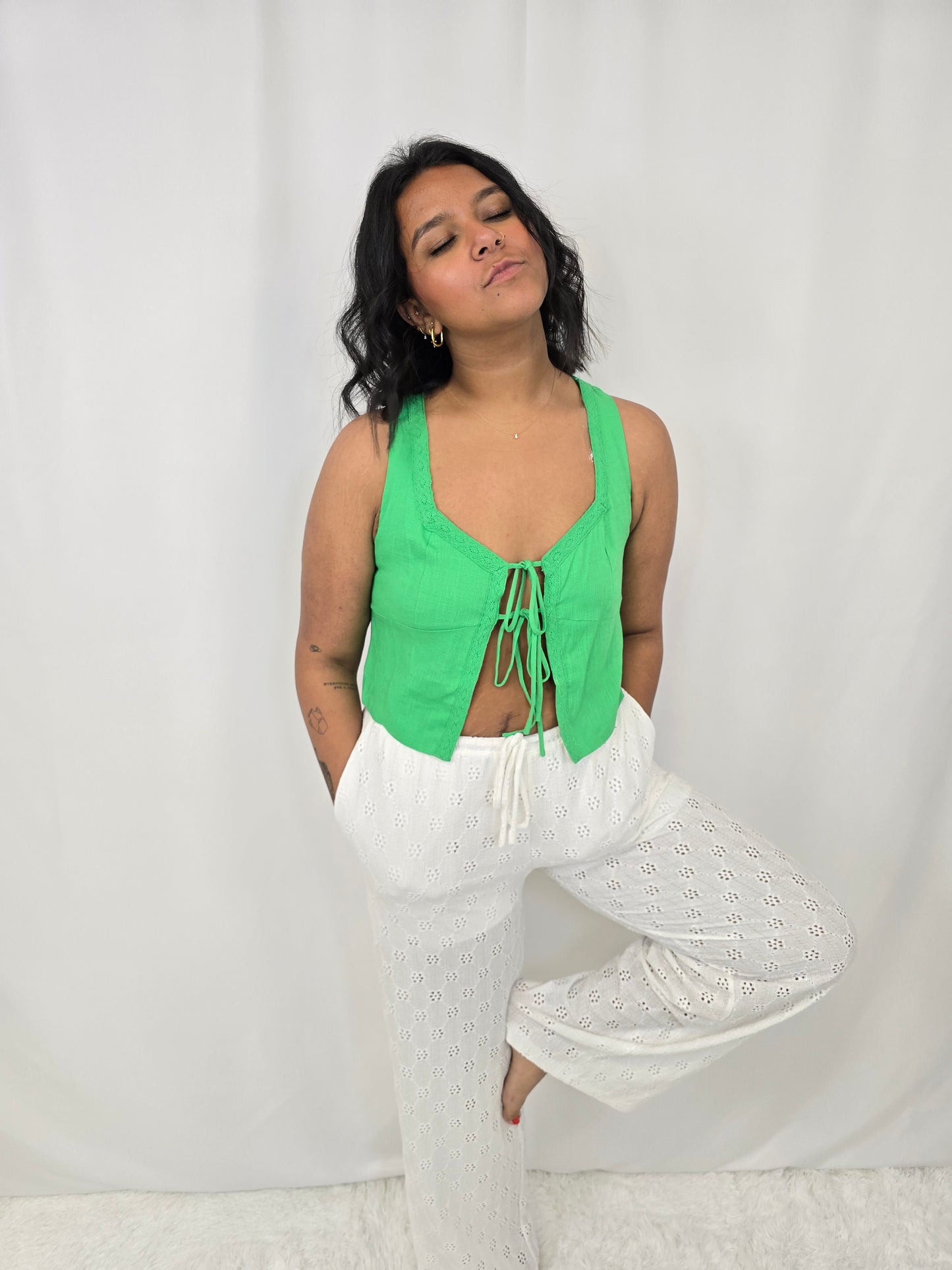 Greta Linen Top - SALE