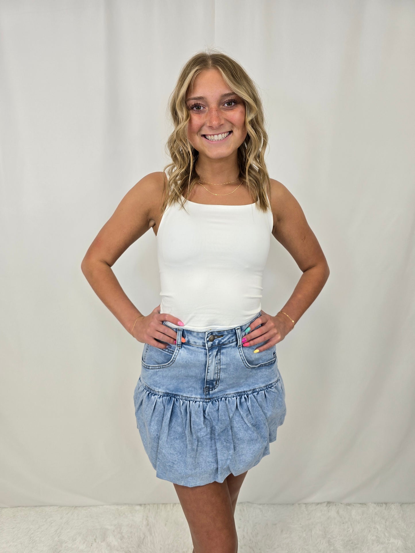 Bree Bubble Denim Skirt