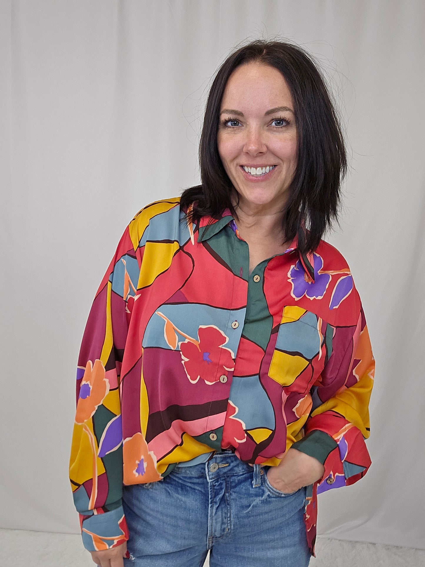 Mirabelle Satin Blouse