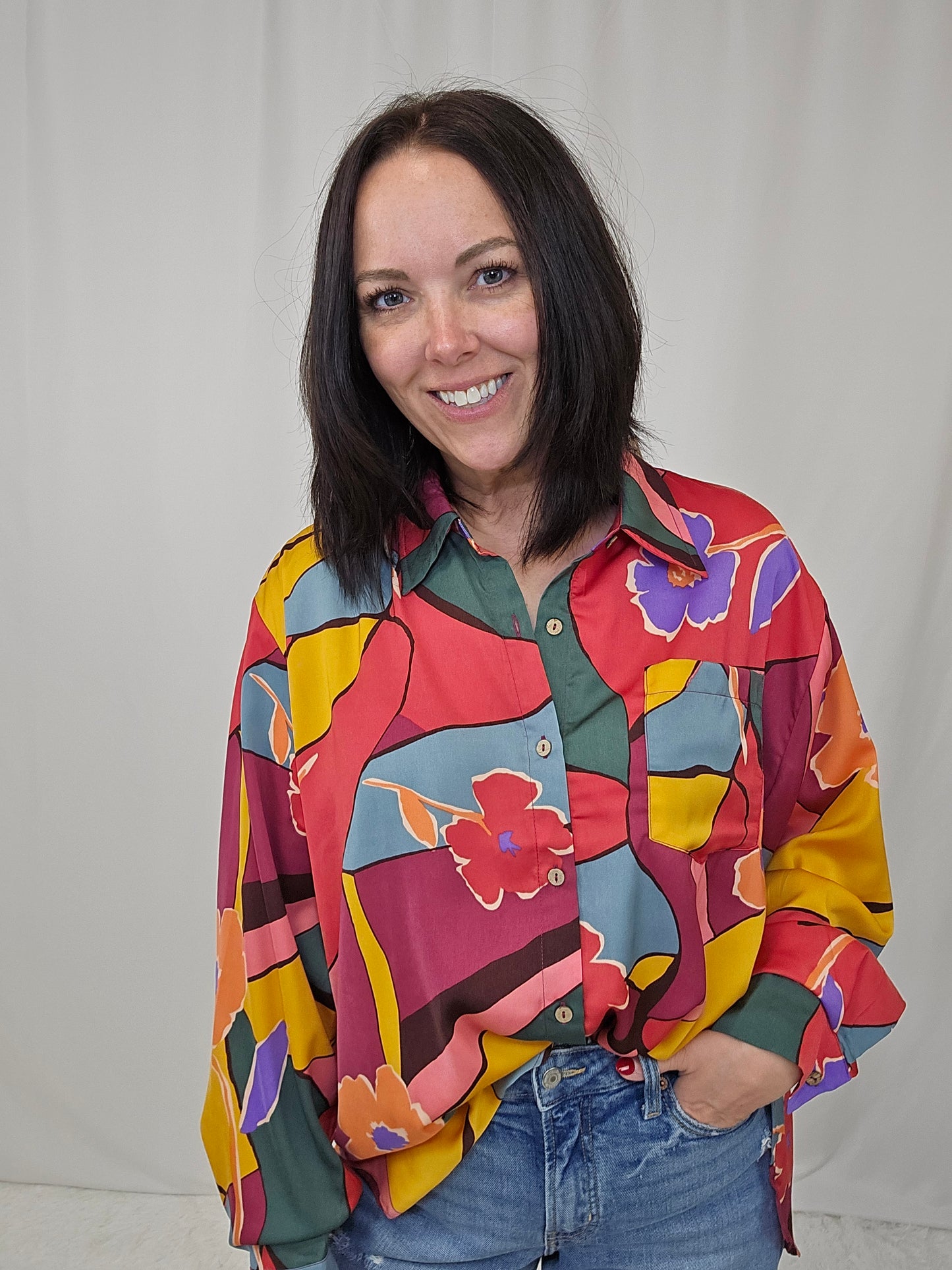 Mirabelle Satin Blouse