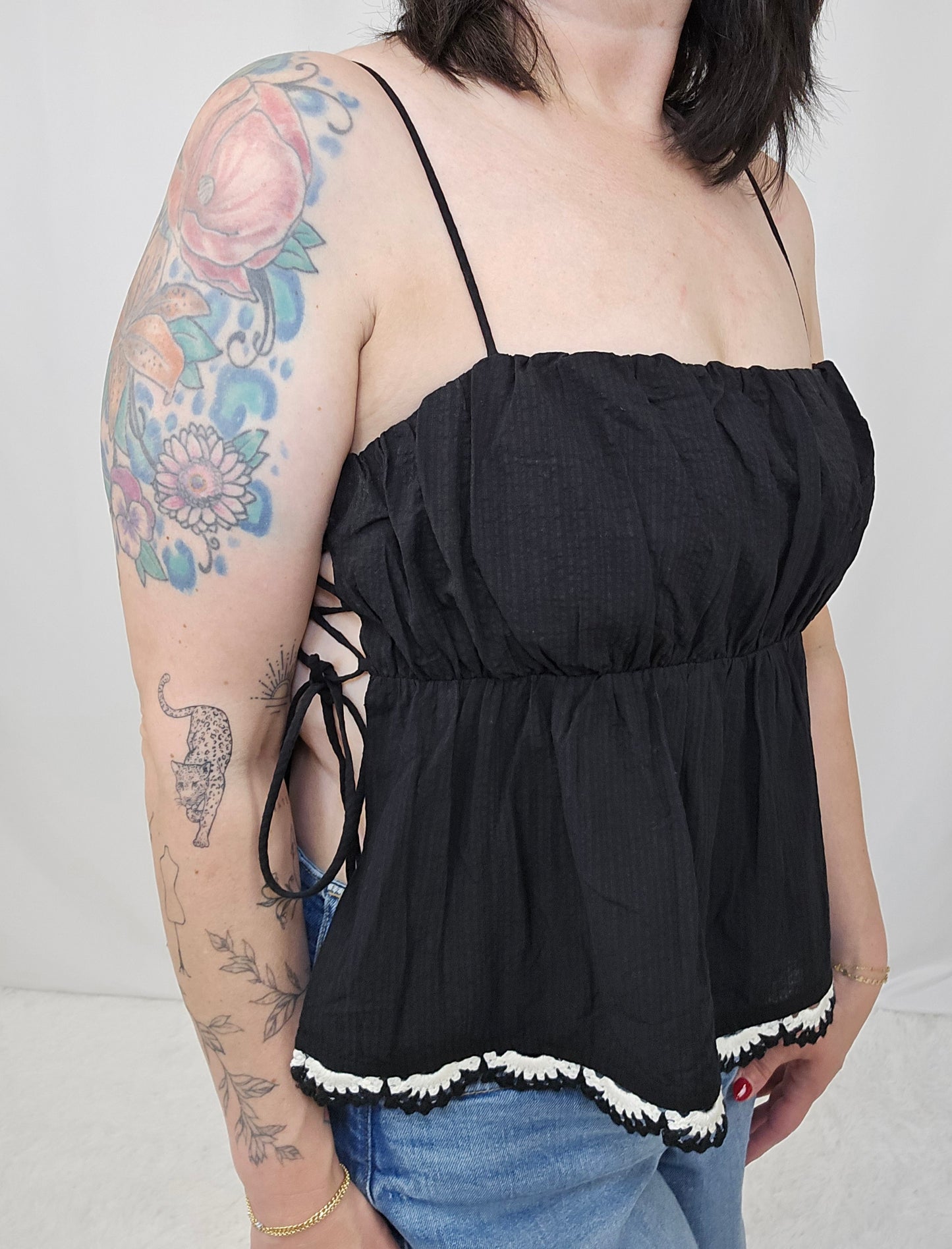 Lillian Lace Tie Tank - SALE