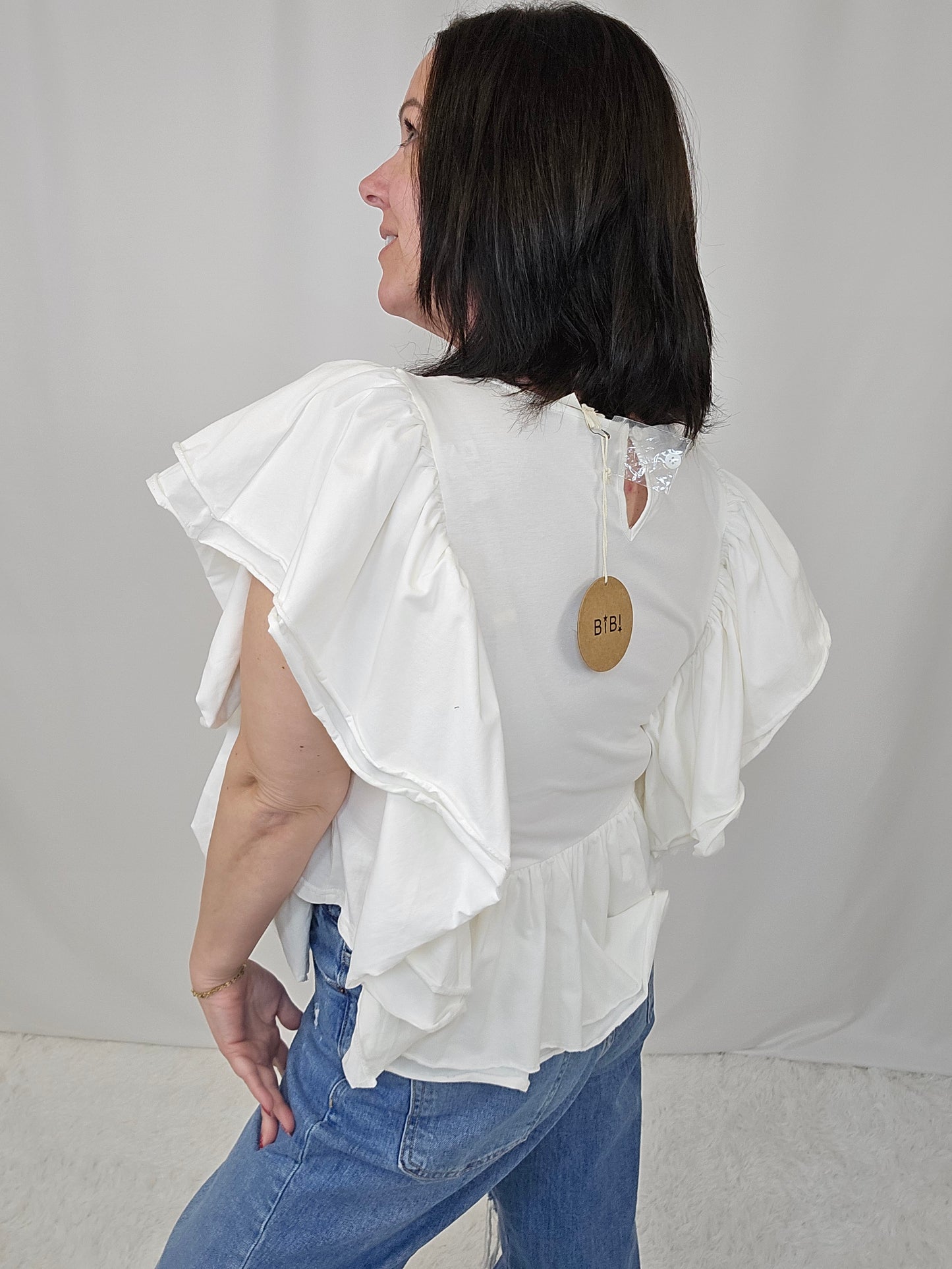 Faith Flutter Sleeve Top - SALE
