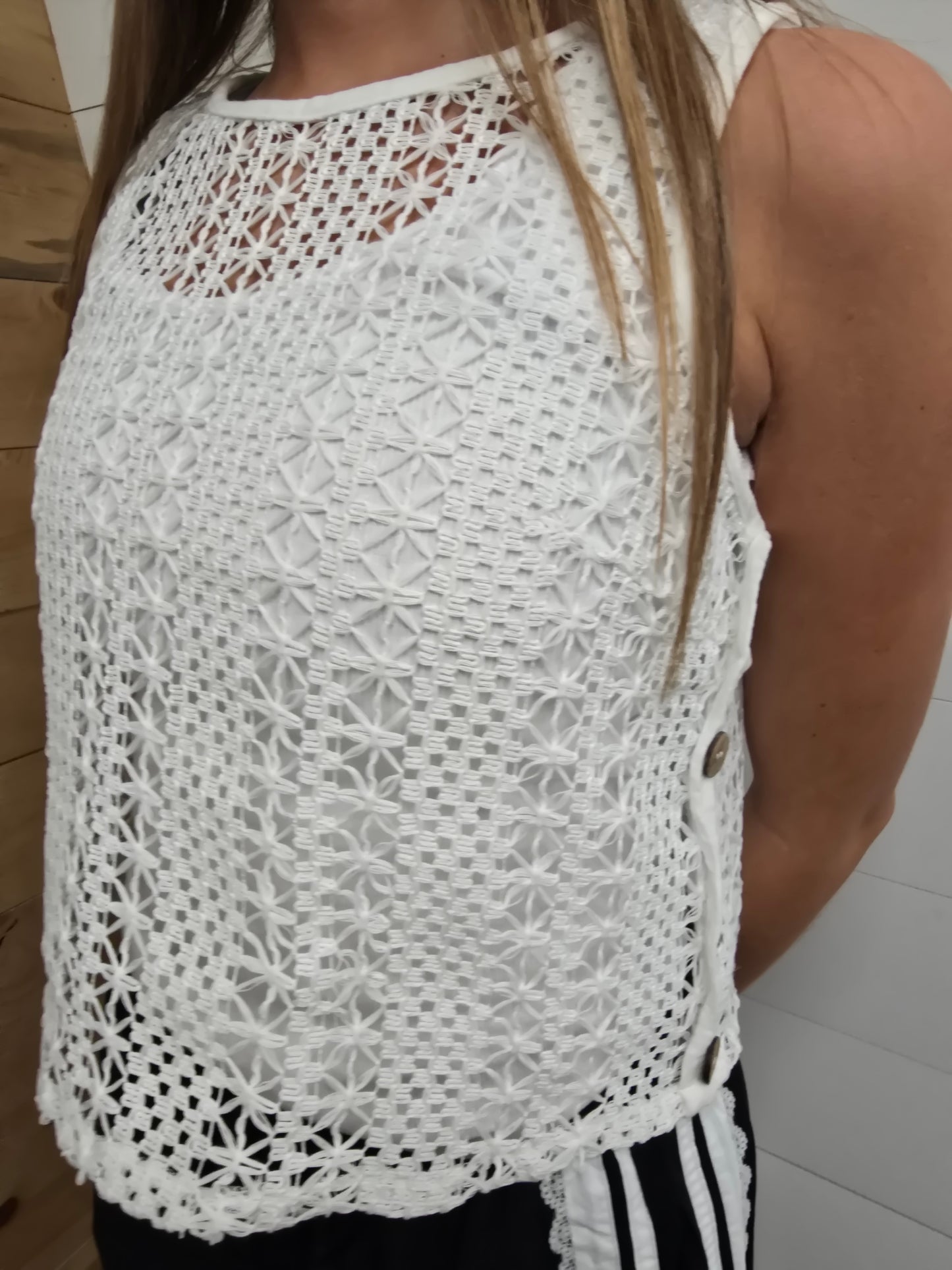 Celeste Crochet Button Tank - SALE