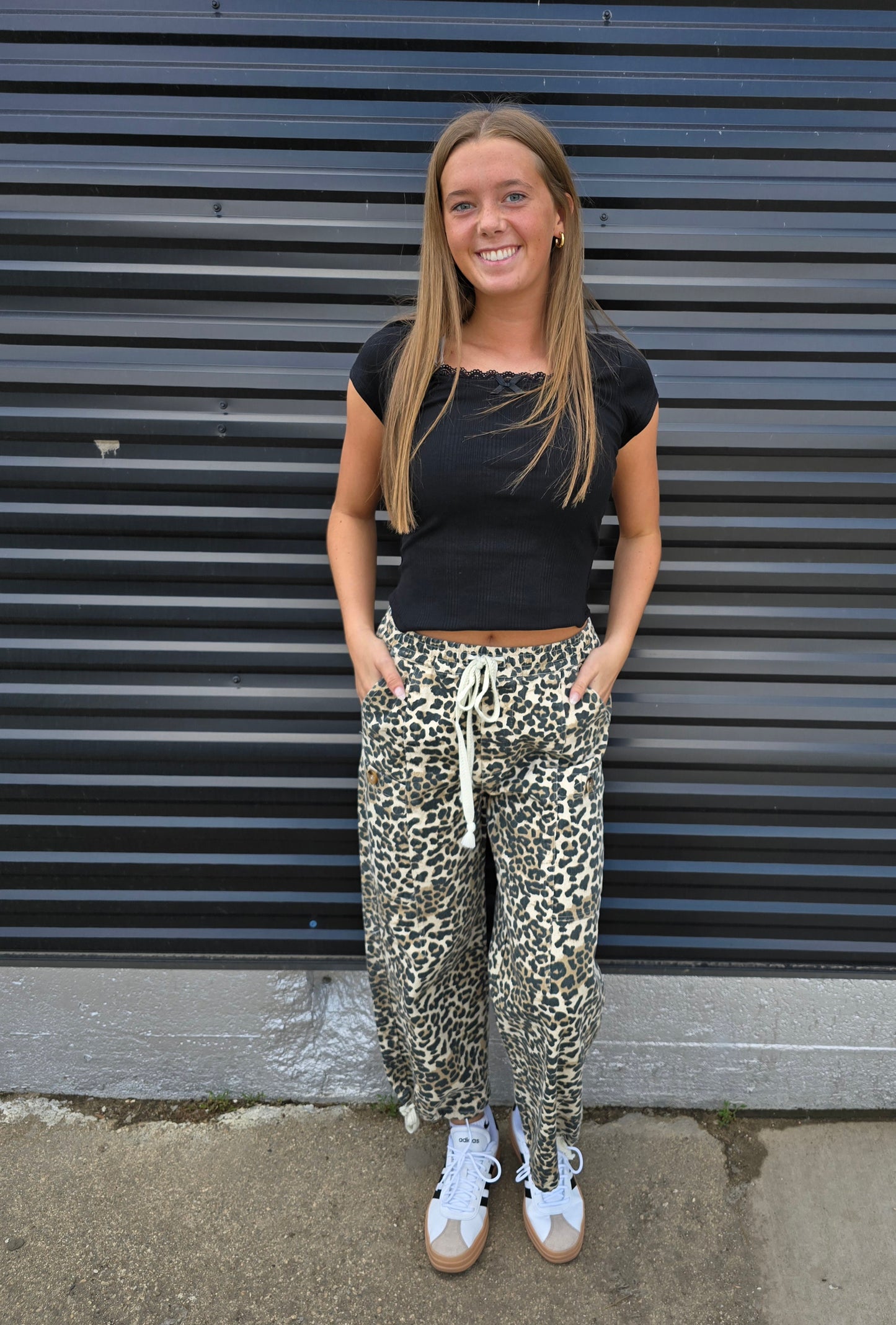 Charming Black Rib Top - SALE