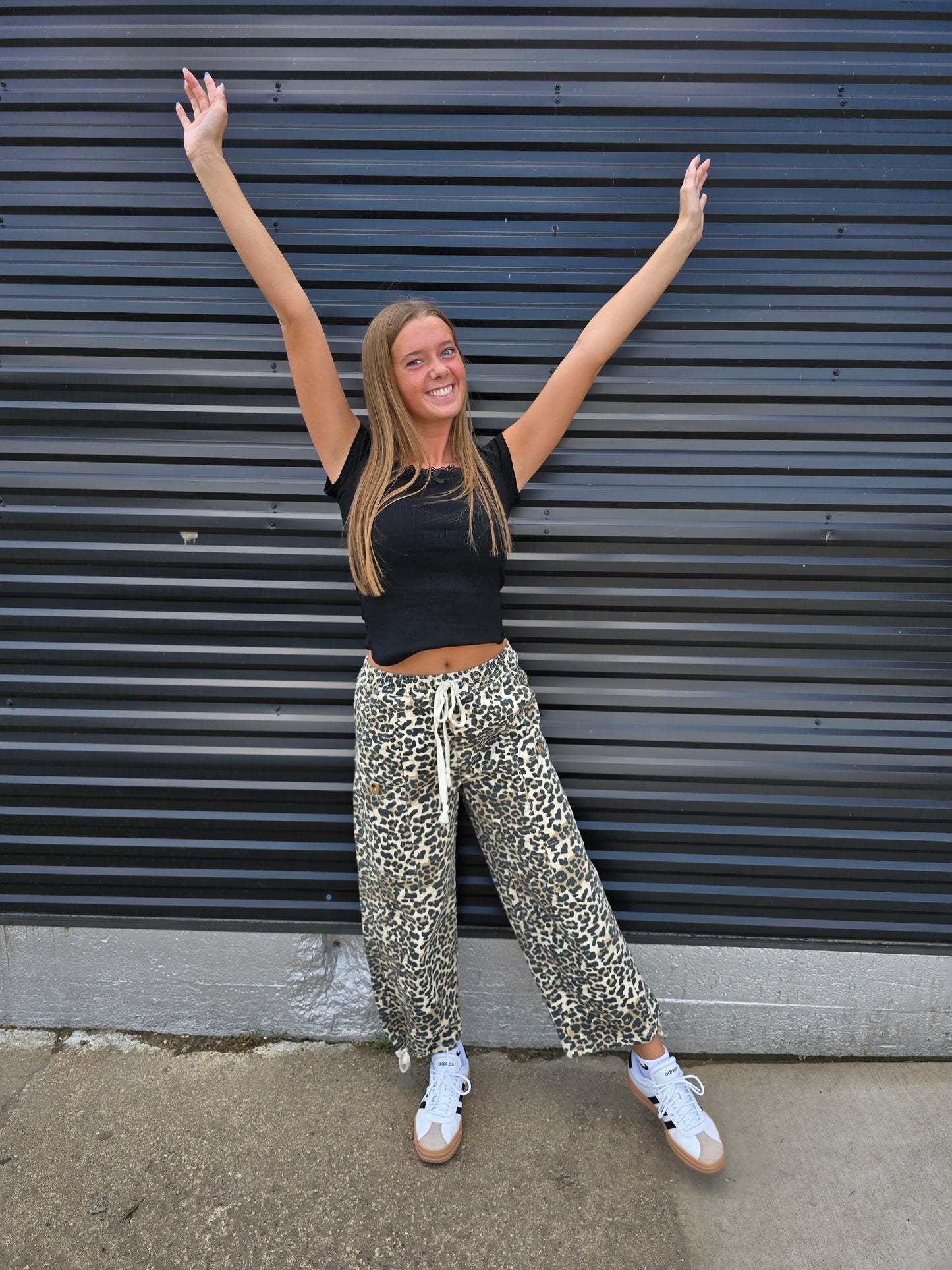 Lyric Leopard Drawstring Pant