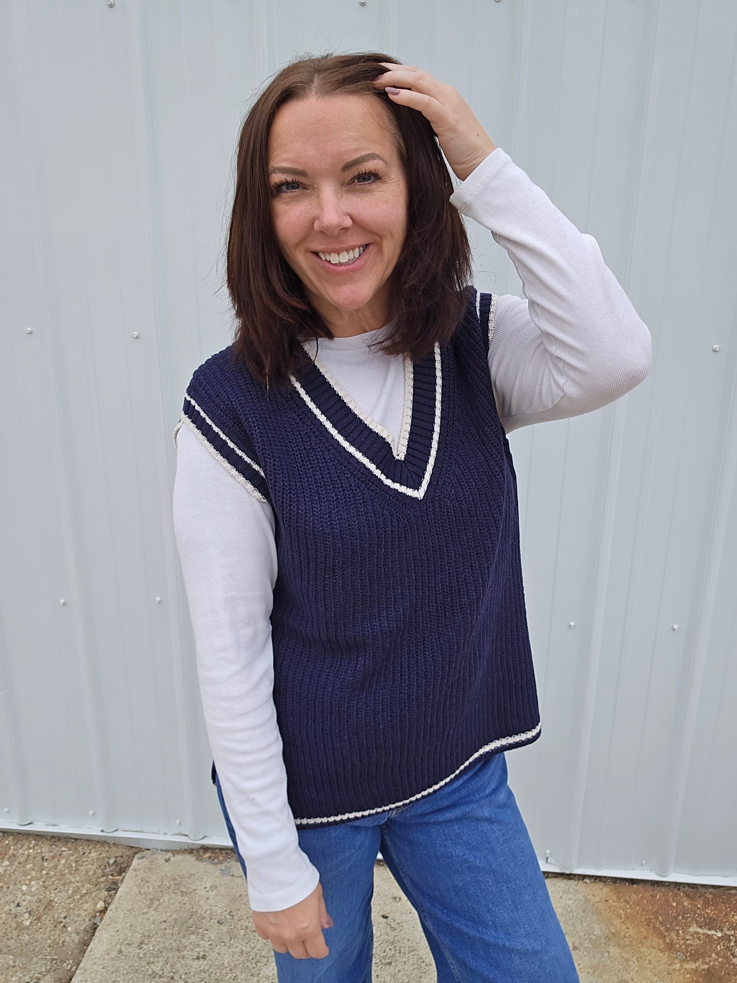 Nayeli Navy Vest