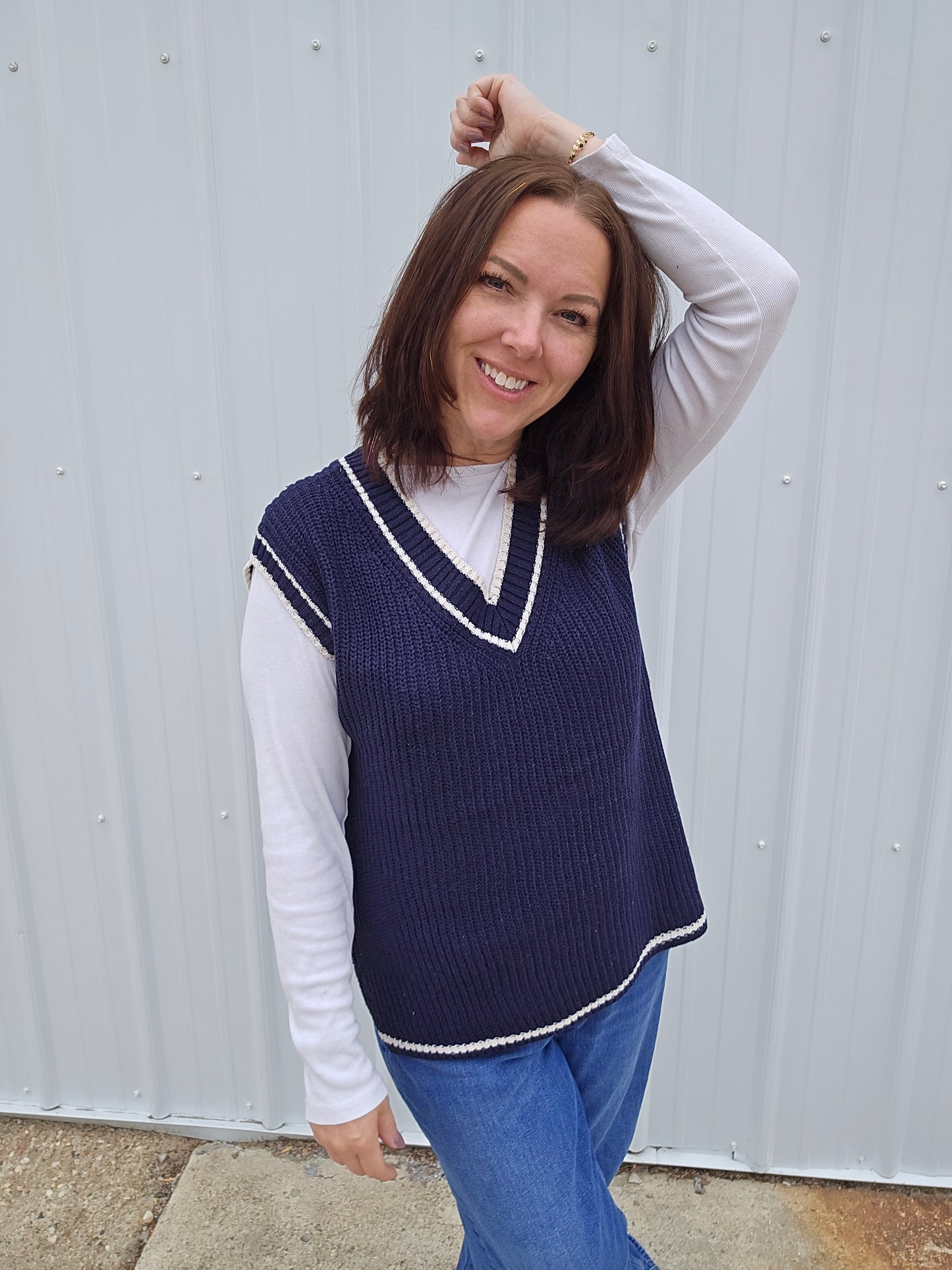 Nayeli Navy Vest