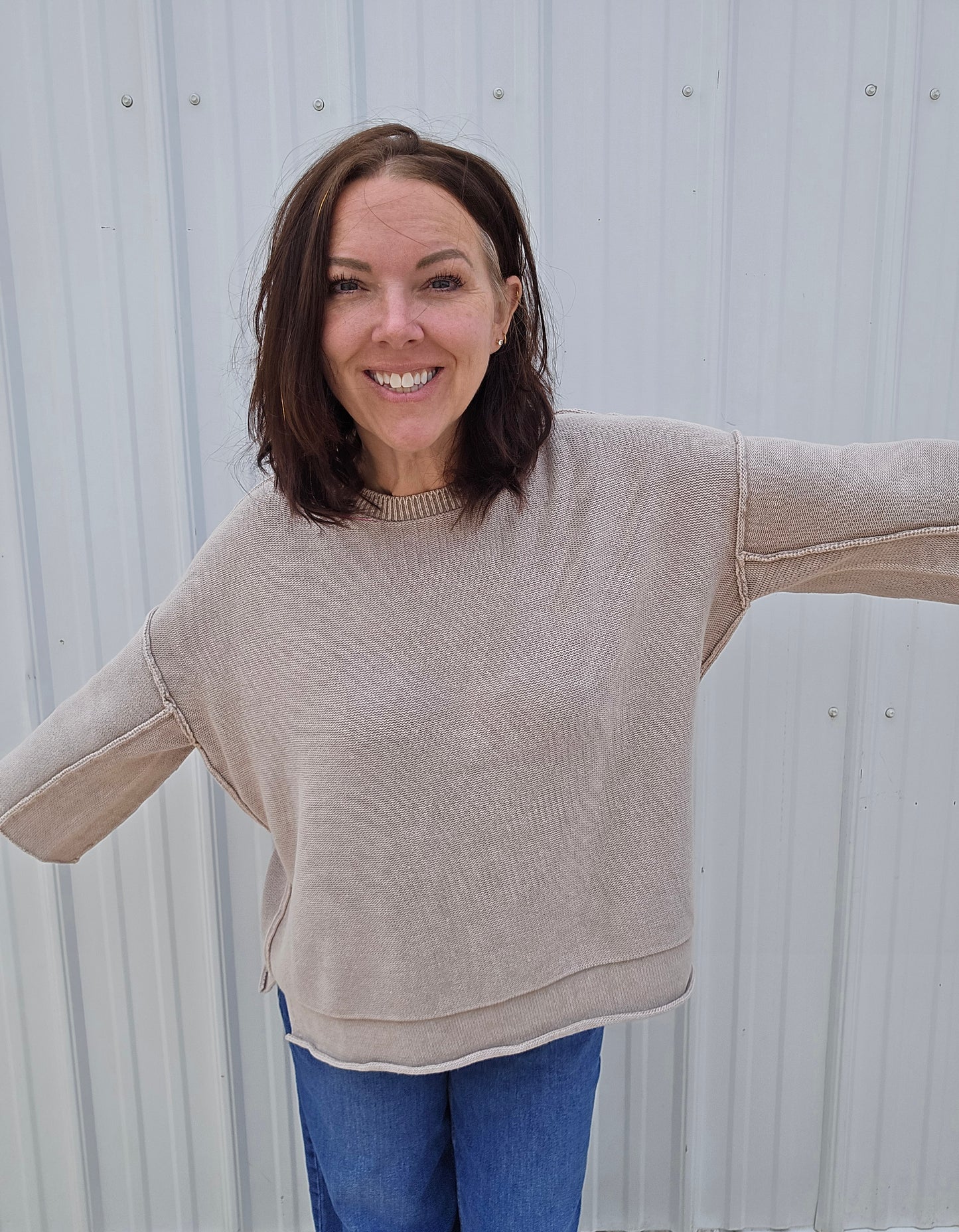Bonnie 3/4 Boxy Sweater