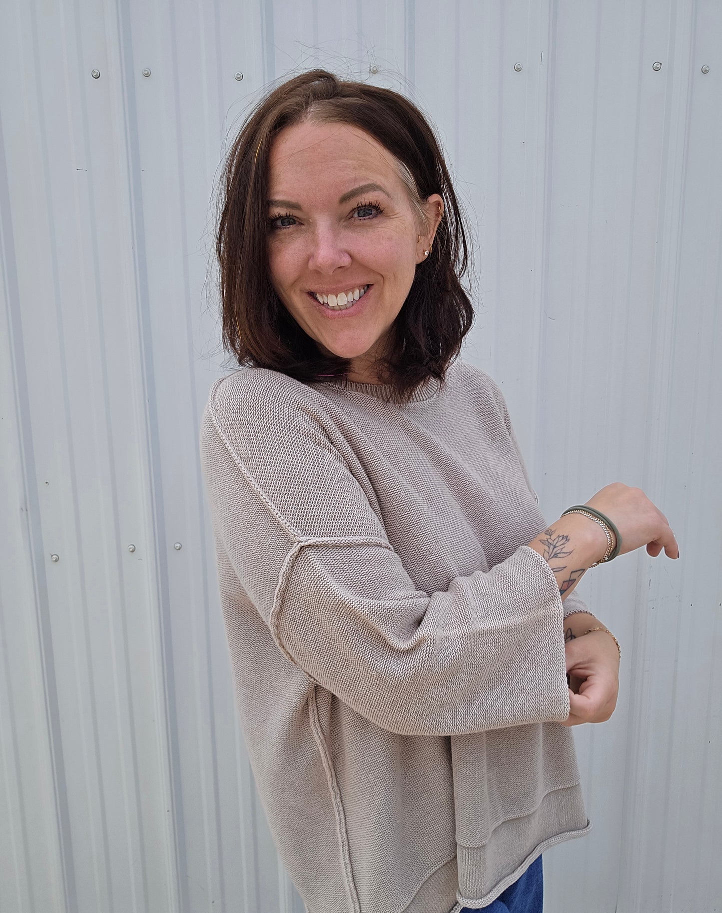 Bonnie 3/4 Boxy Sweater