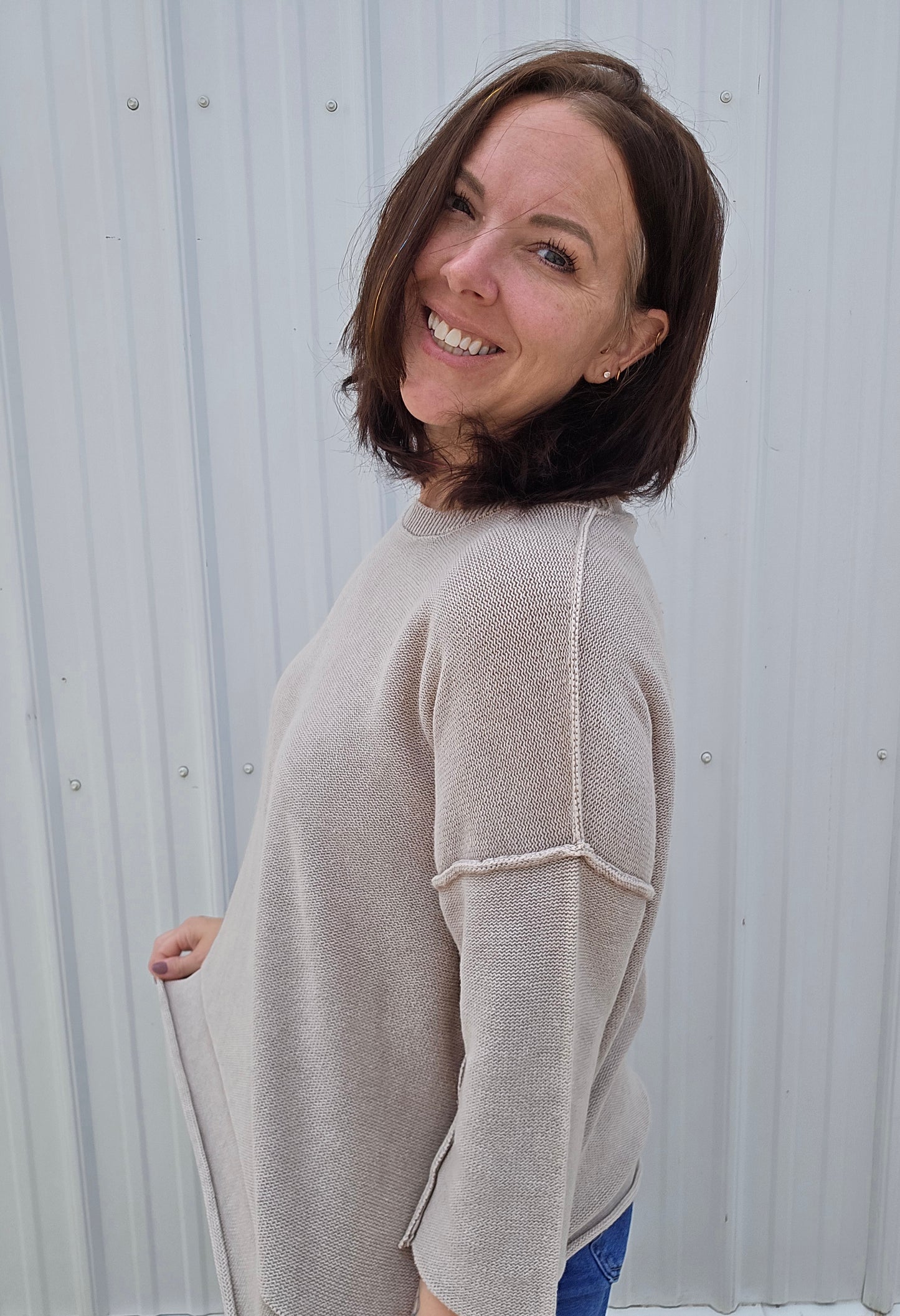 Bonnie 3/4 Boxy Sweater