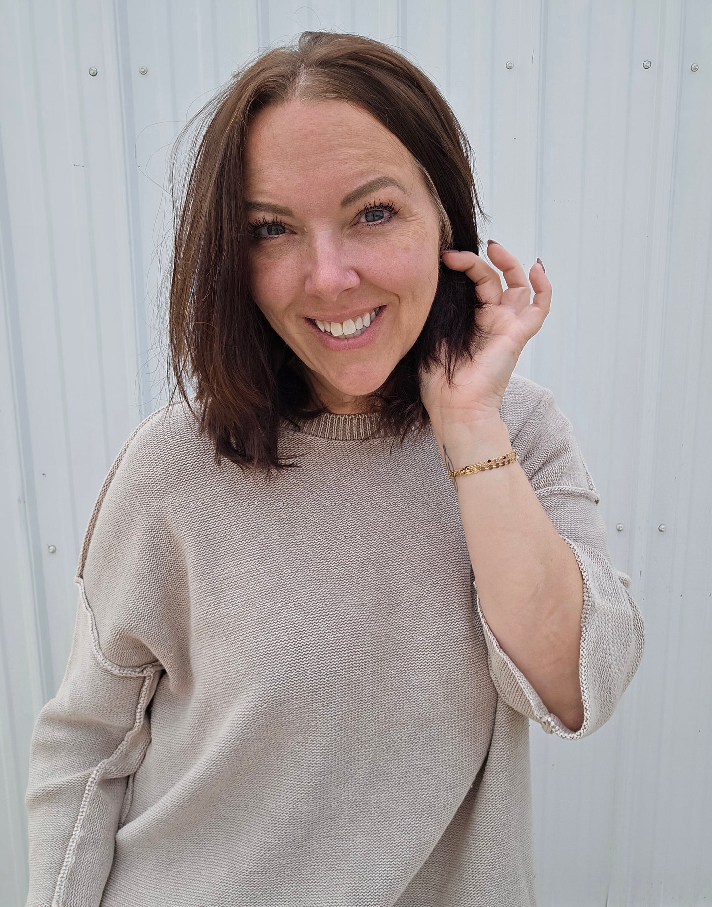 Bonnie 3/4 Boxy Sweater