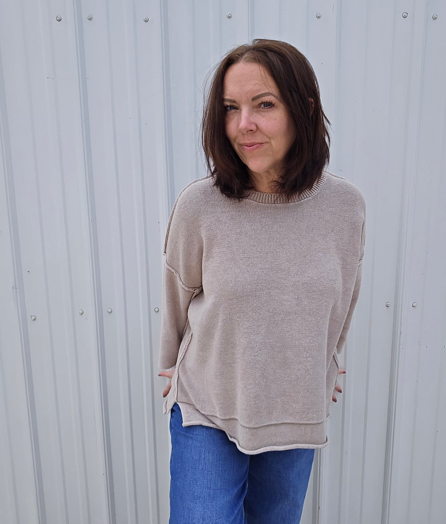 Bonnie 3/4 Boxy Sweater