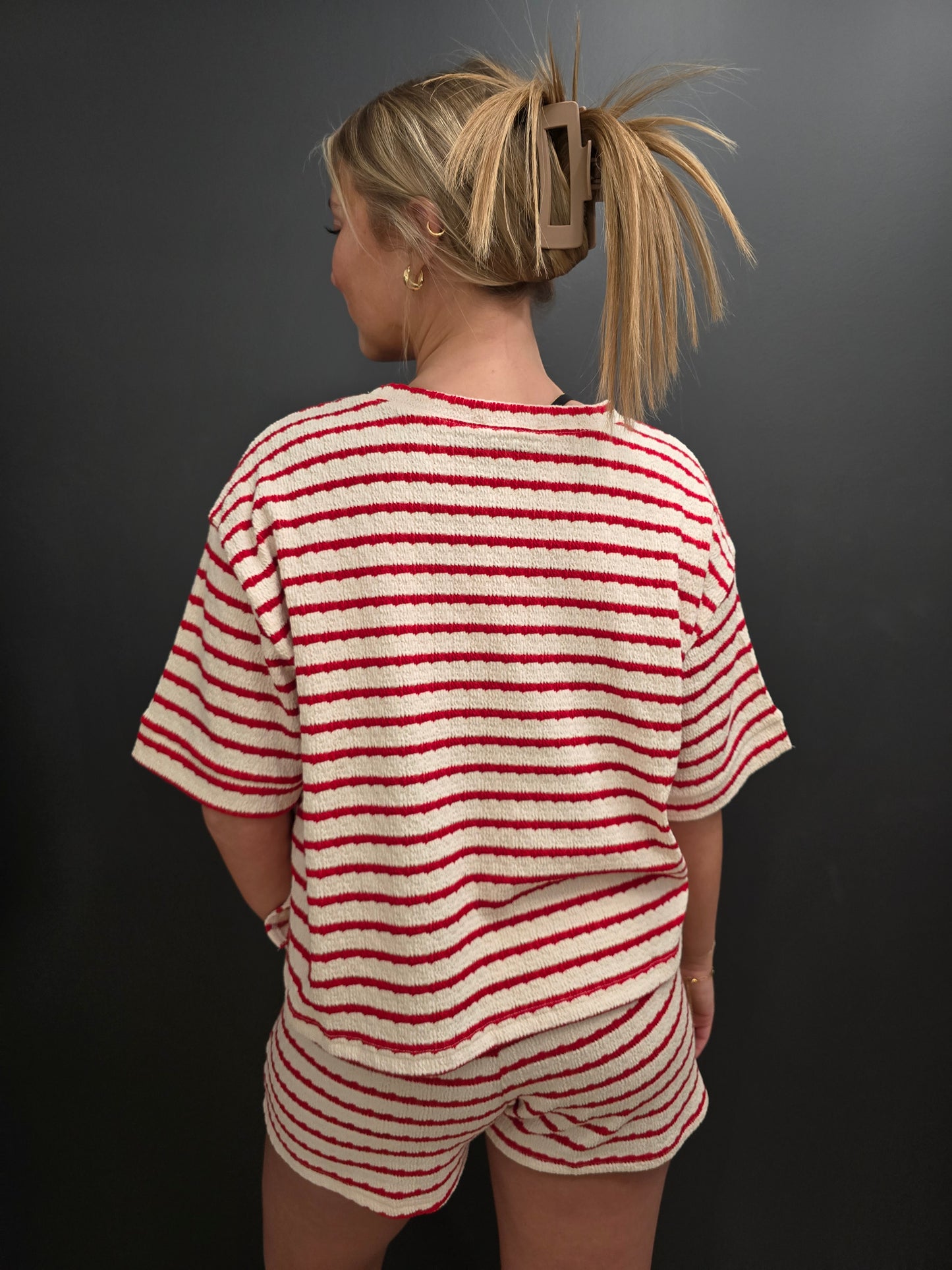 Ruby Stripe Short SET