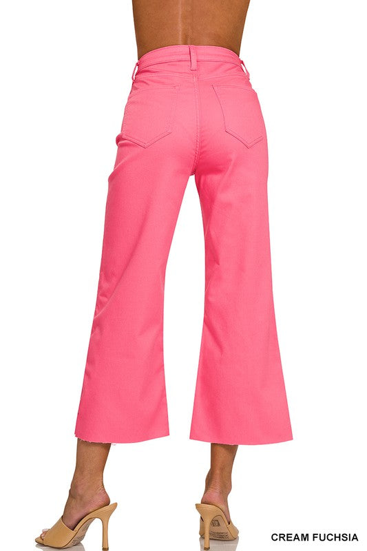 Wide Leg Crop Color Jean sale