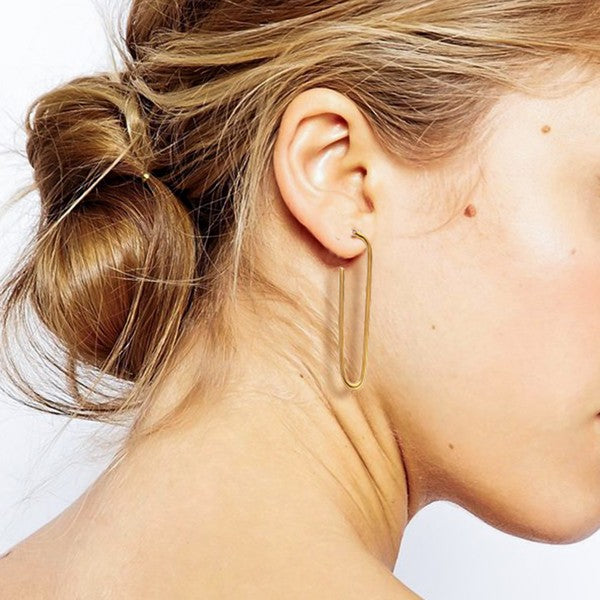 Long Hoop Earrings
