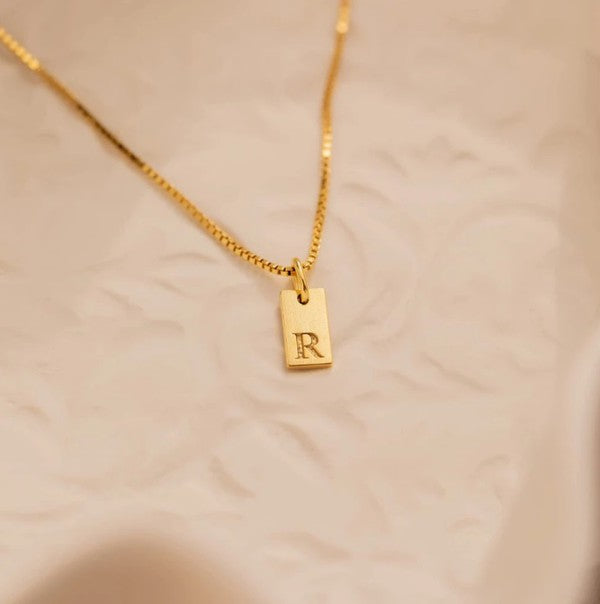 Tiny Initial Necklace