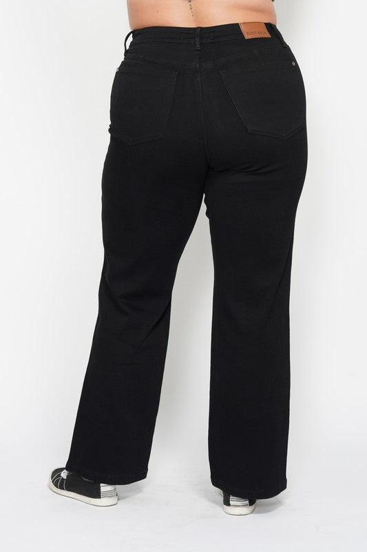 Tummy Control Black Straight Jean