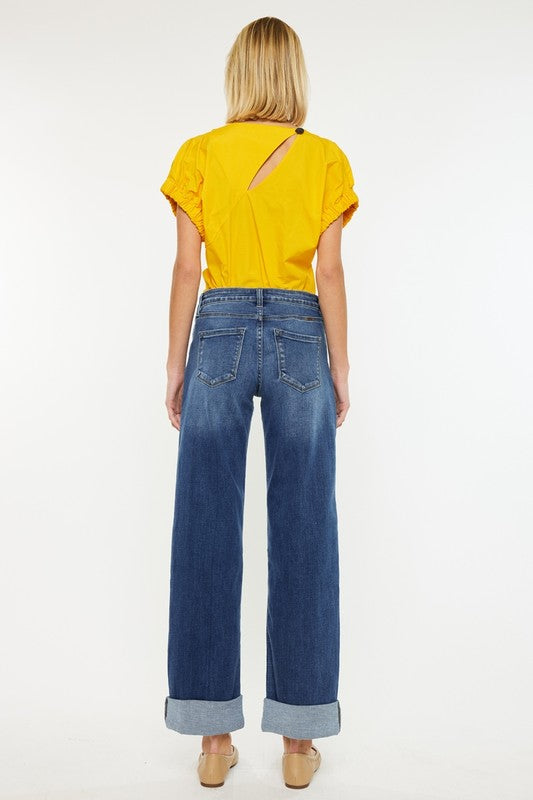 Patty Double Cuff Wide Jean
