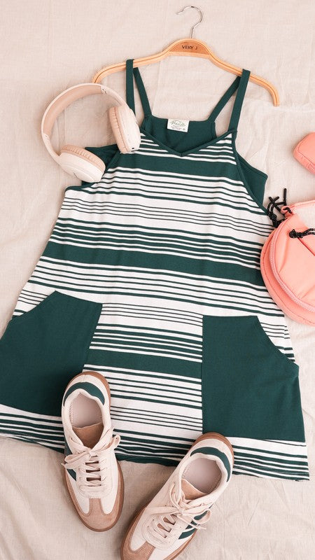 Faith Forest Stripe Dress - SALE